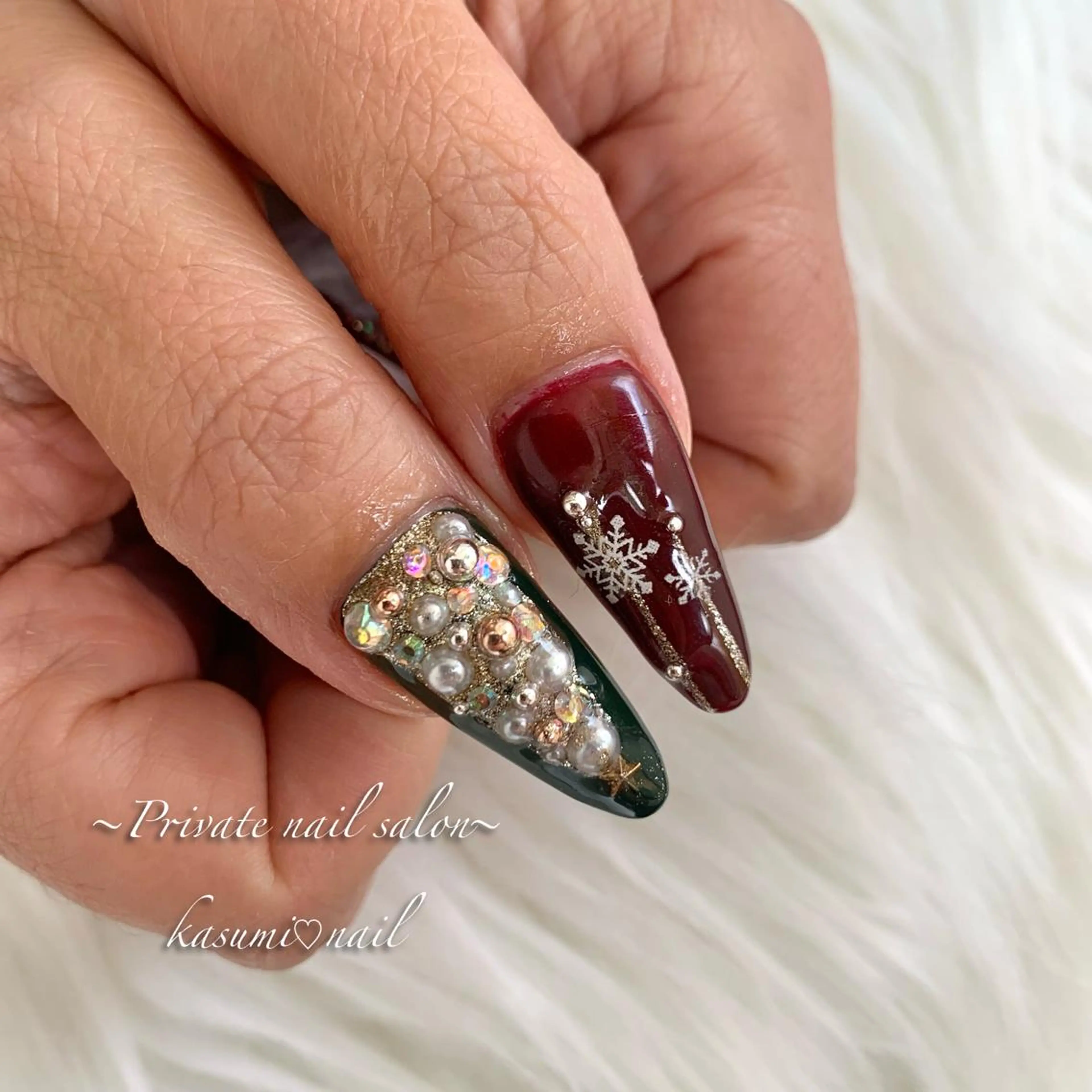 ネイル アートネイル ラメ(グリッター) マグネットネイル ミラーネイル 持ち込み KASUMI♡ Nailのネイルデザイン