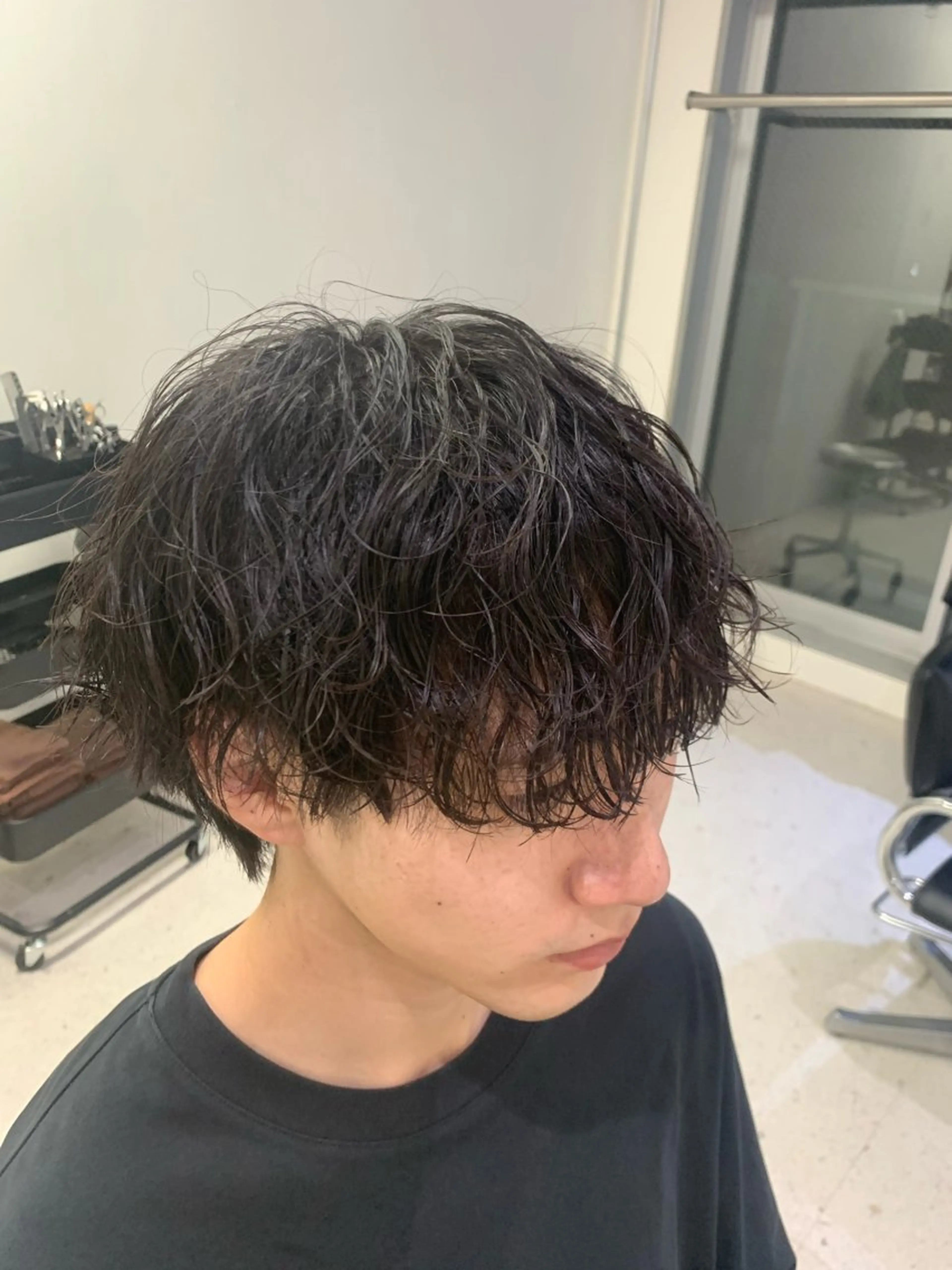 パーマ メンズ メンズパーマ 波巻きパーマ スパイラルパーマ 横浜メンズマッシュ カット/ショウゴのヘアスタイル