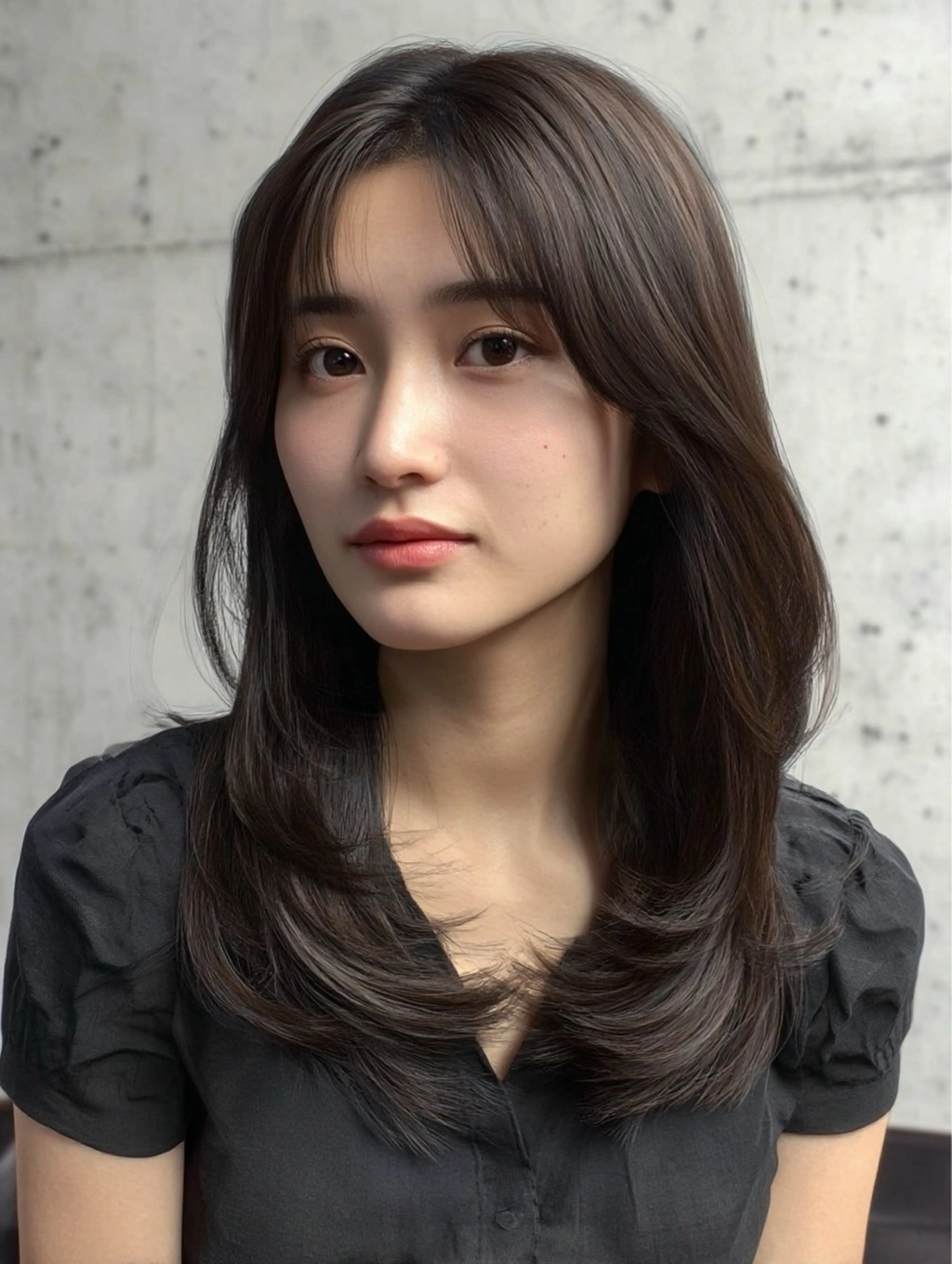 ミディアム ミディアムパーマ ハイレイヤー 髪質改善 韓国風ヘア レイヤーカット カット 縮毛矯正 トリートメント ✨毛髪診断で絶対綺麗 ✨美髪艶髪専門✨高浪のヘアスタイル