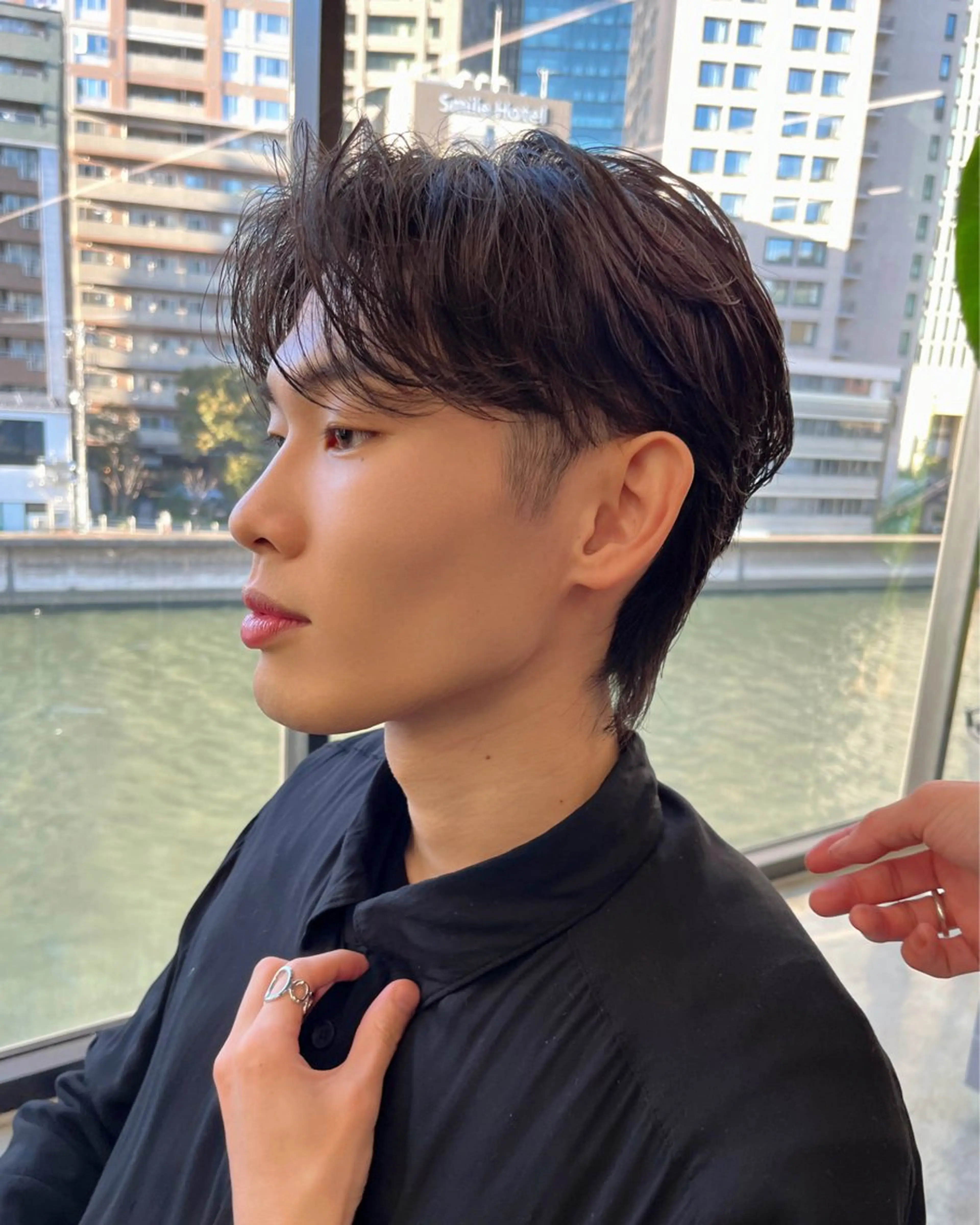 ショート メンズ カット ダブルカラー/ ケアブリーチ/クニトのヘアスタイル