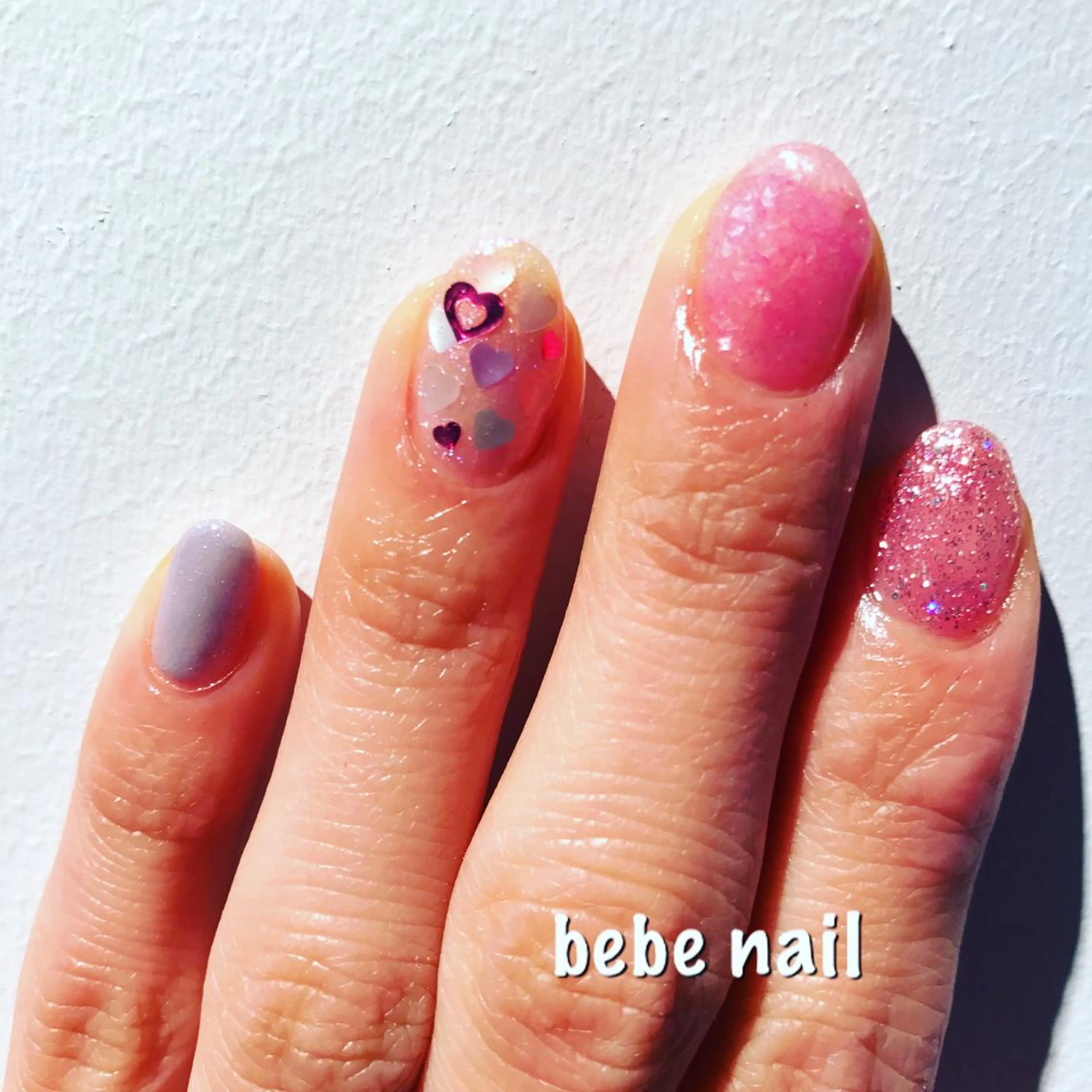 ネイル アートネイル ジェルネイル ハート パラジェル Ann. nail.tokyo所属・Ann nailのネイルデザイン