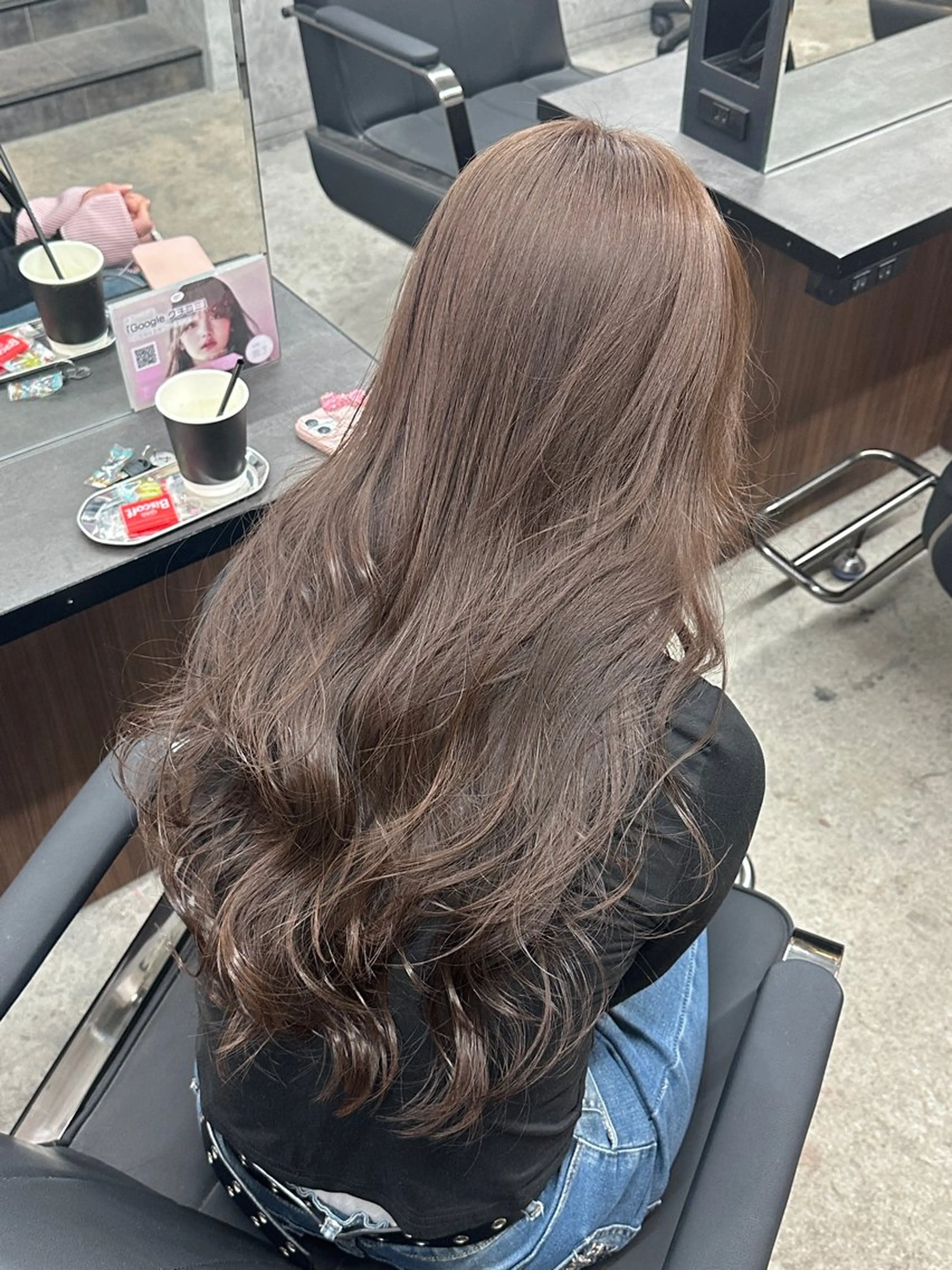 ロング カラー ベージュカラー 透明感カラー カット ヘアカラー トリートメント ブリーチなしWカラー 透明感/美髪/ユウゴのヘアスタイル