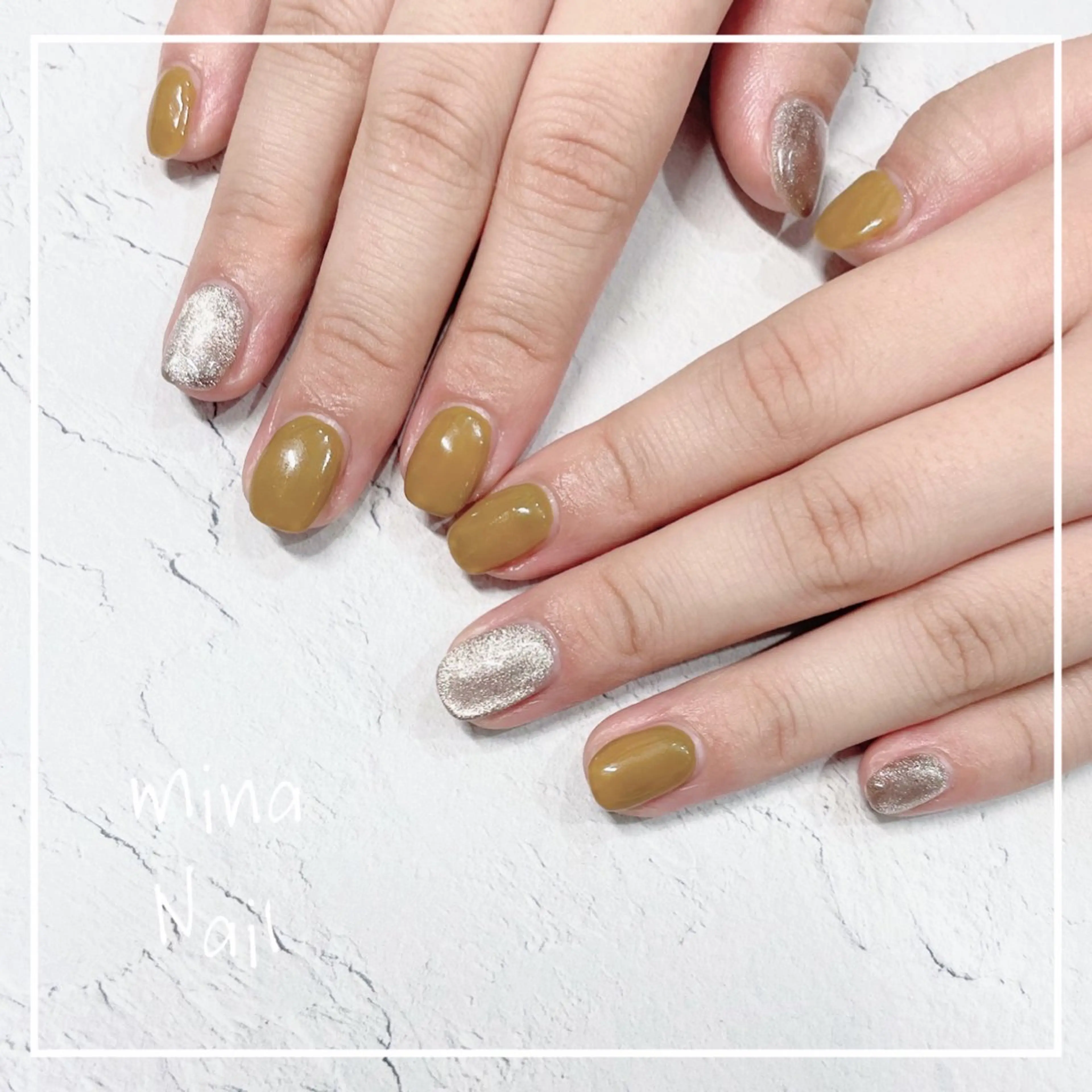 ネイル ジェルネイル マグネットネイル mina Nailのネイルデザイン