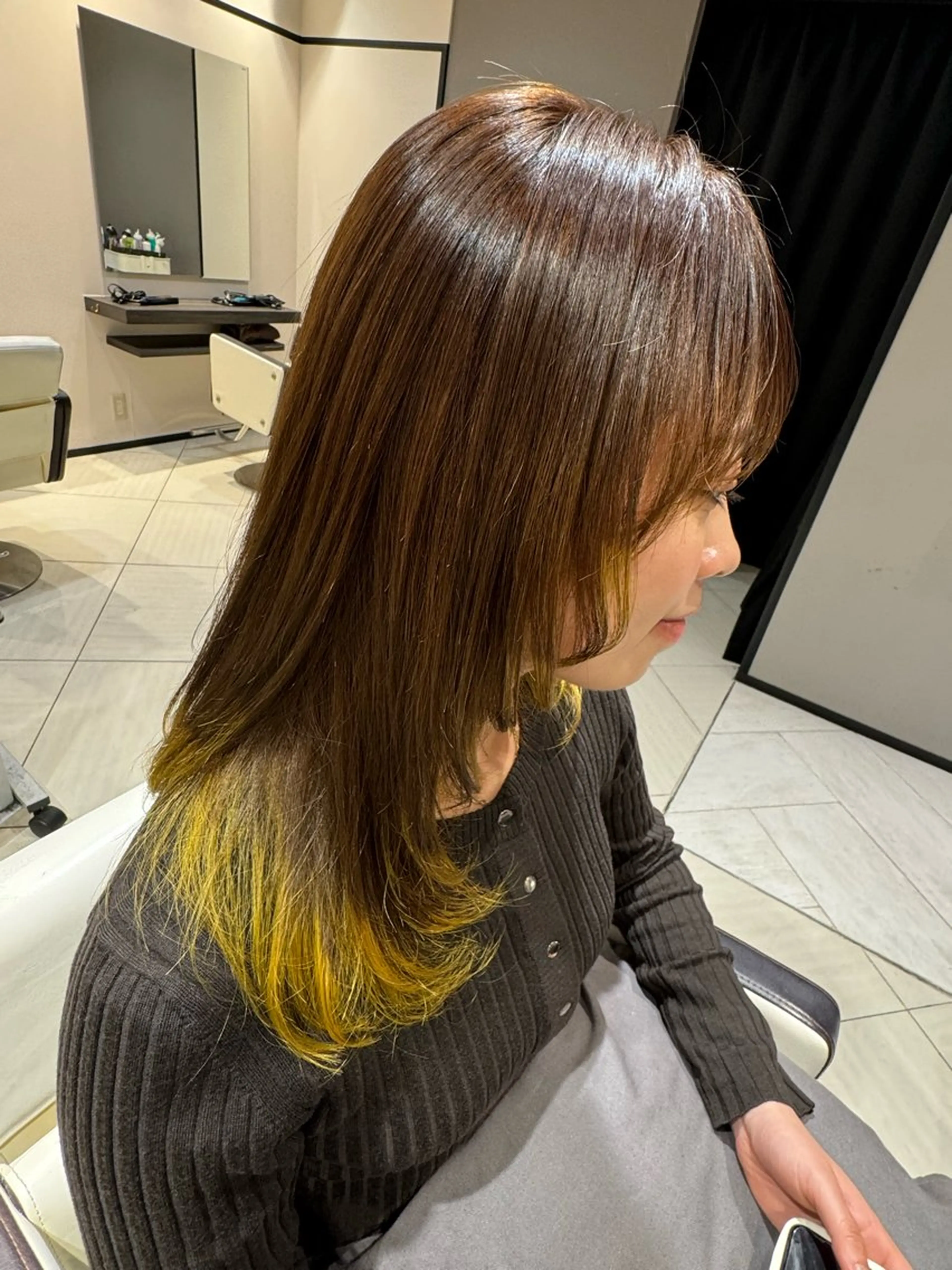 ミディアム イエローカラー ✄個性を生かす✄ 𝒉a𝒓u𝒏aのヘアスタイル