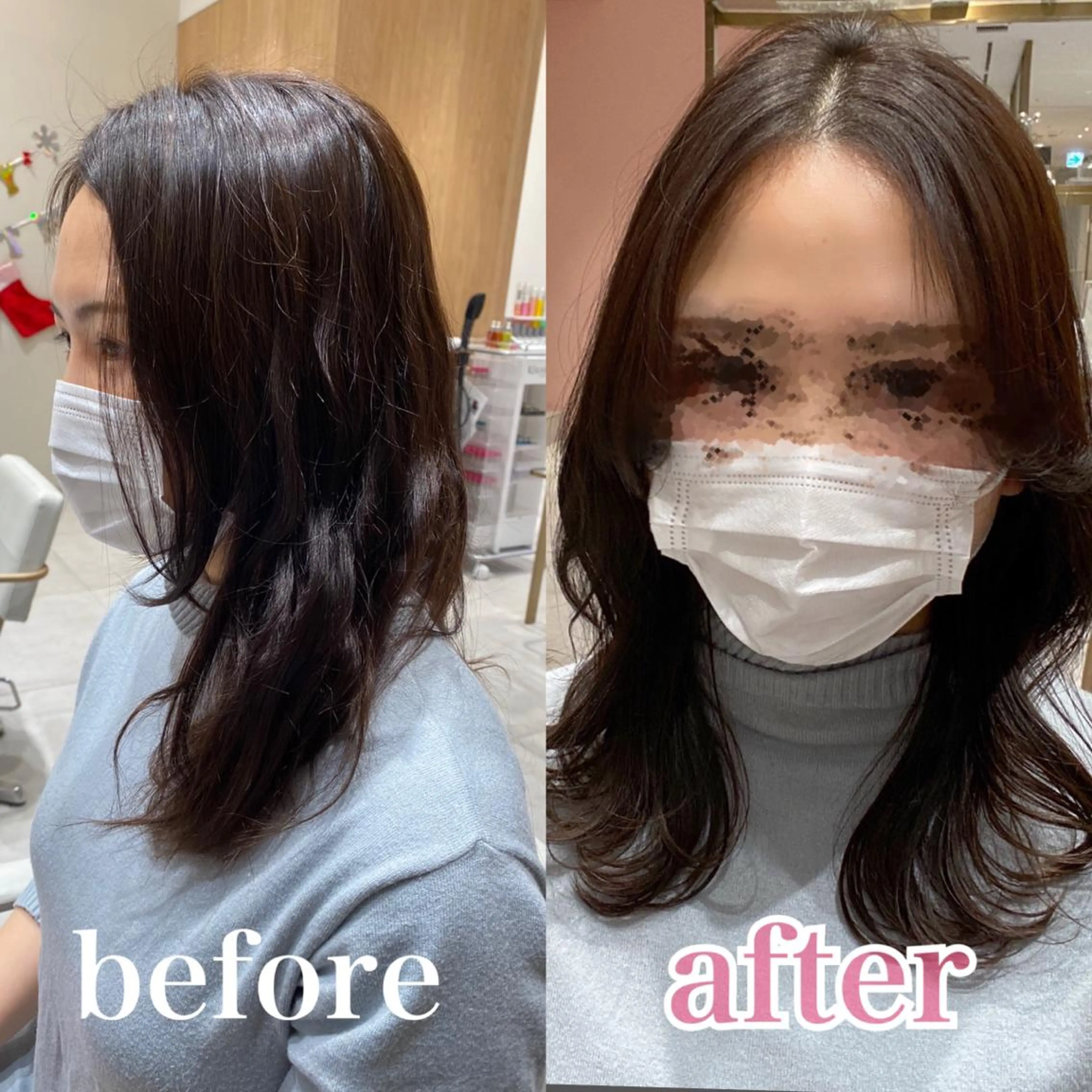 ミディアム カラー 小野寺瑞希 /最小顔カットのヘアスタイル