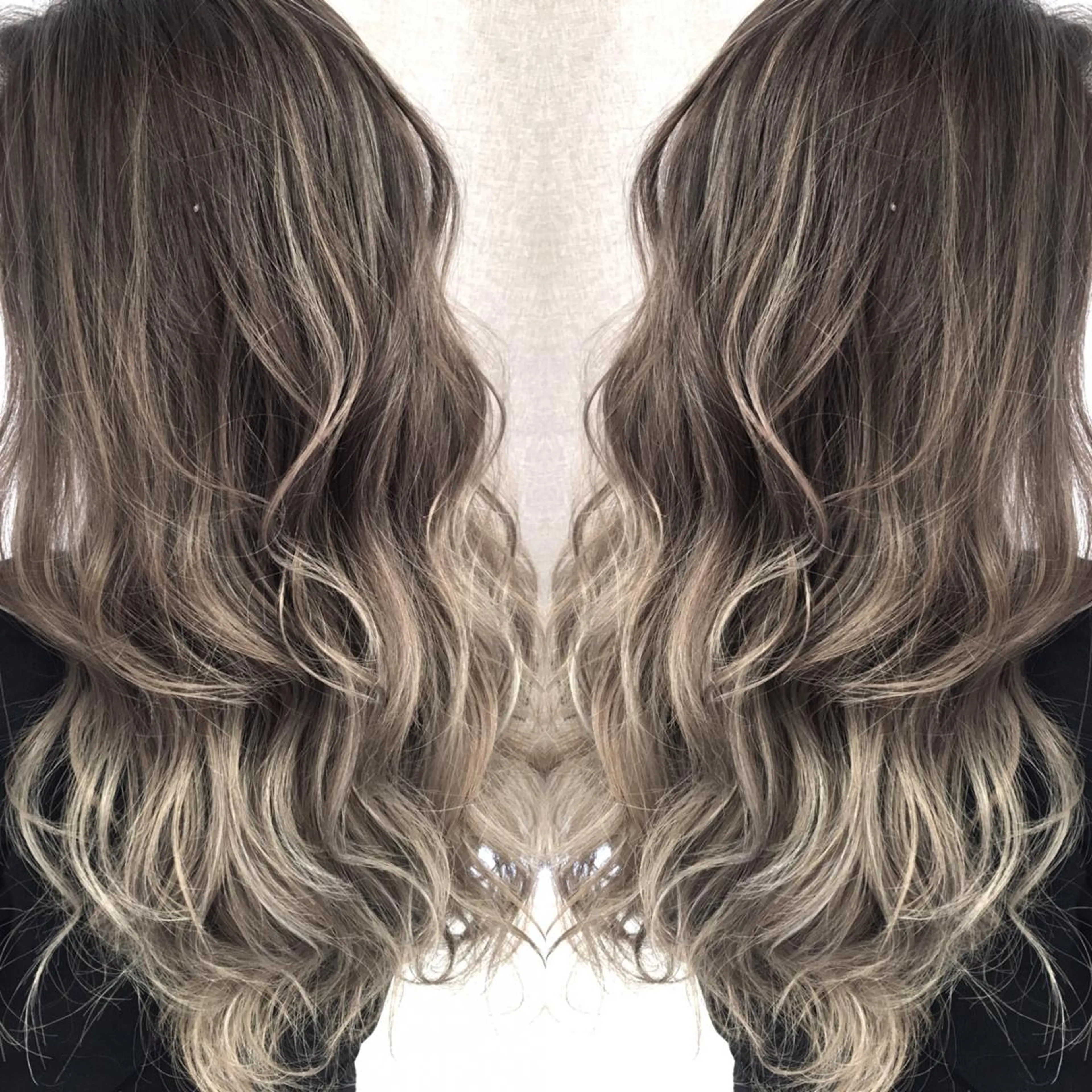 ロング カラー ベージュカラー グラデーションカラー ハイライトカラー 3Dハイライト ハイライト 井上 一平のヘアスタイル