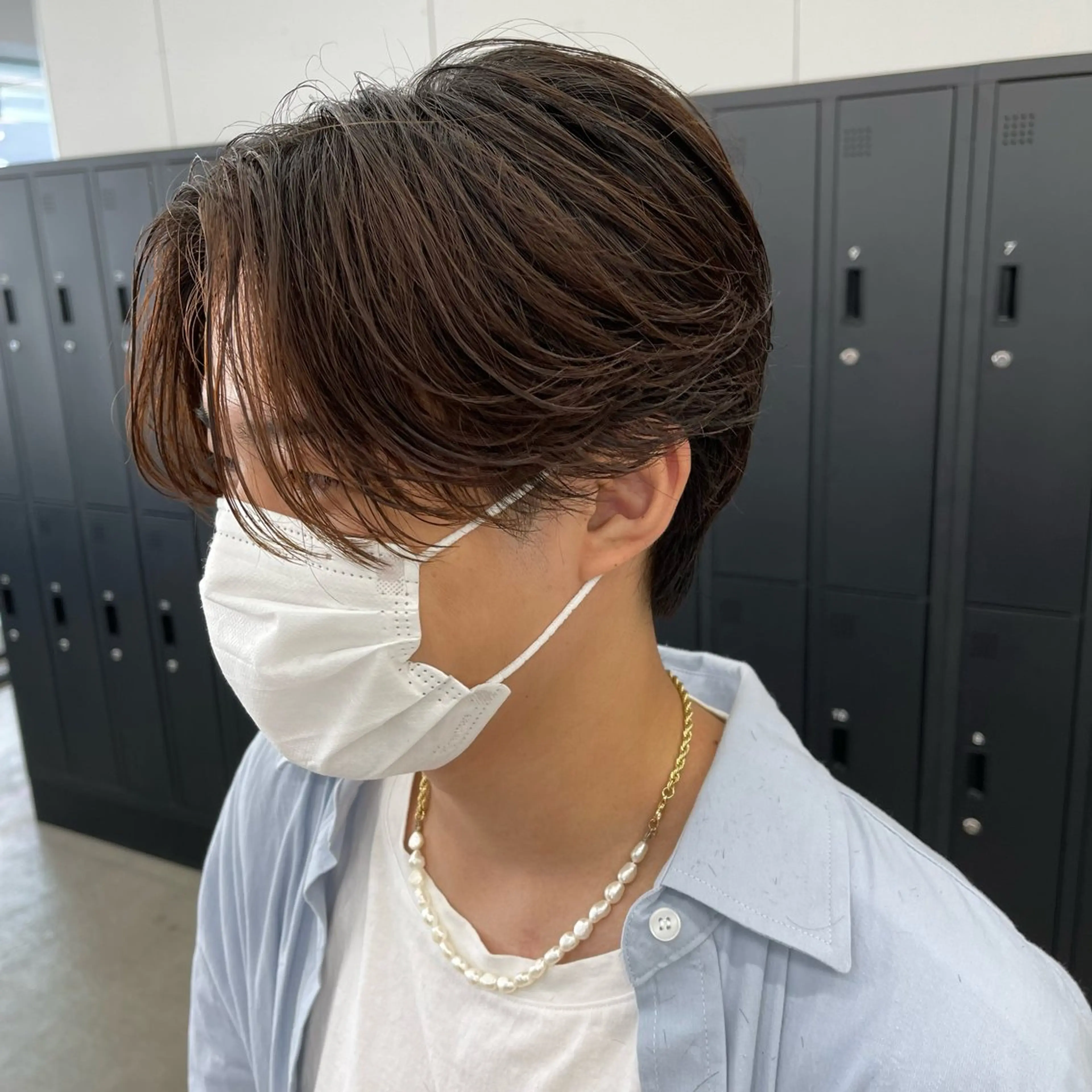 パーマ メンズ センターパート メンズパーマ メンズ縮毛矯正/折羽 翔也のヘアスタイル