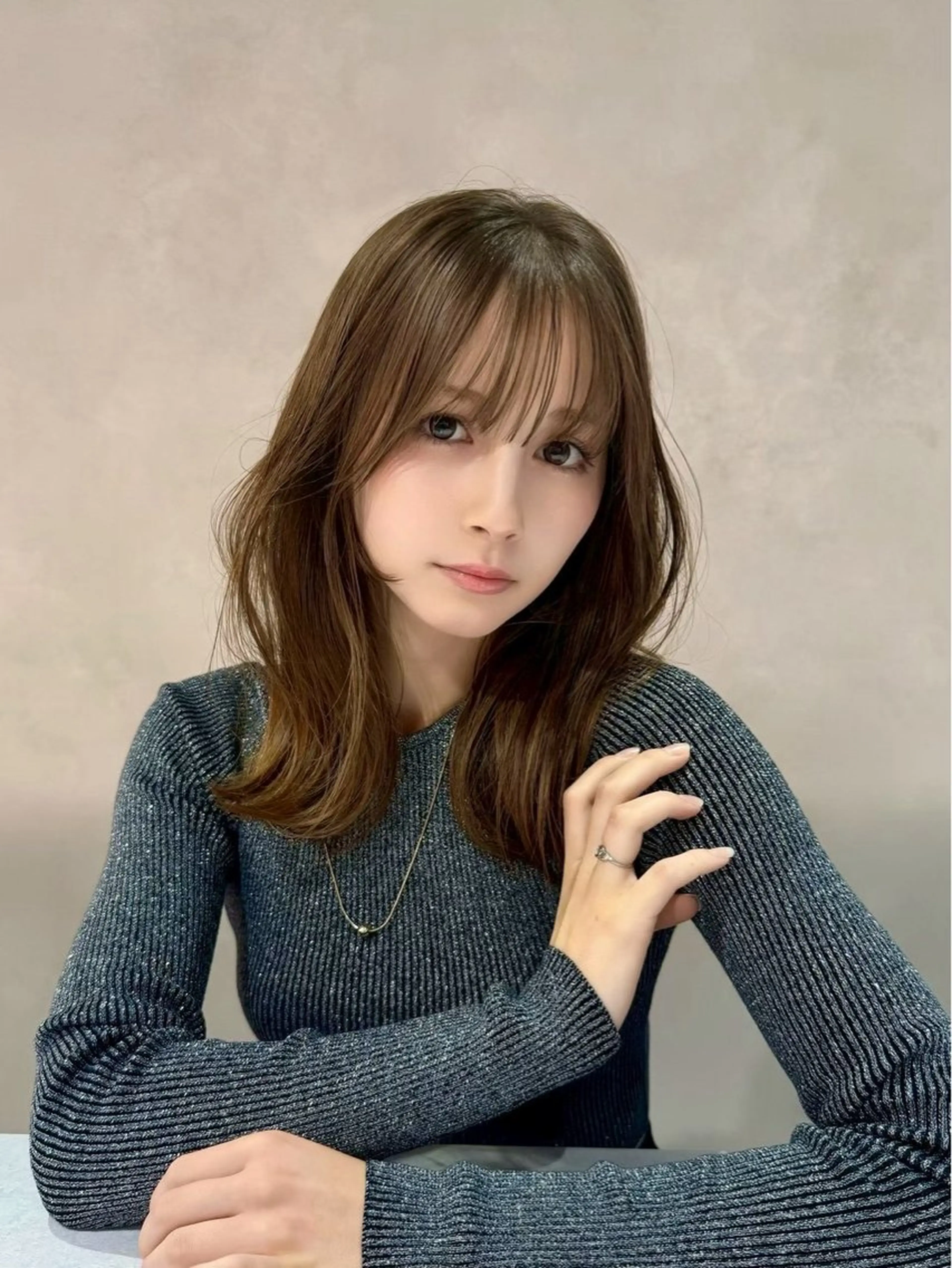 ロング 韓国風ヘア レイヤーカット 似合わせカット 森貝 洋亮のヘアスタイル