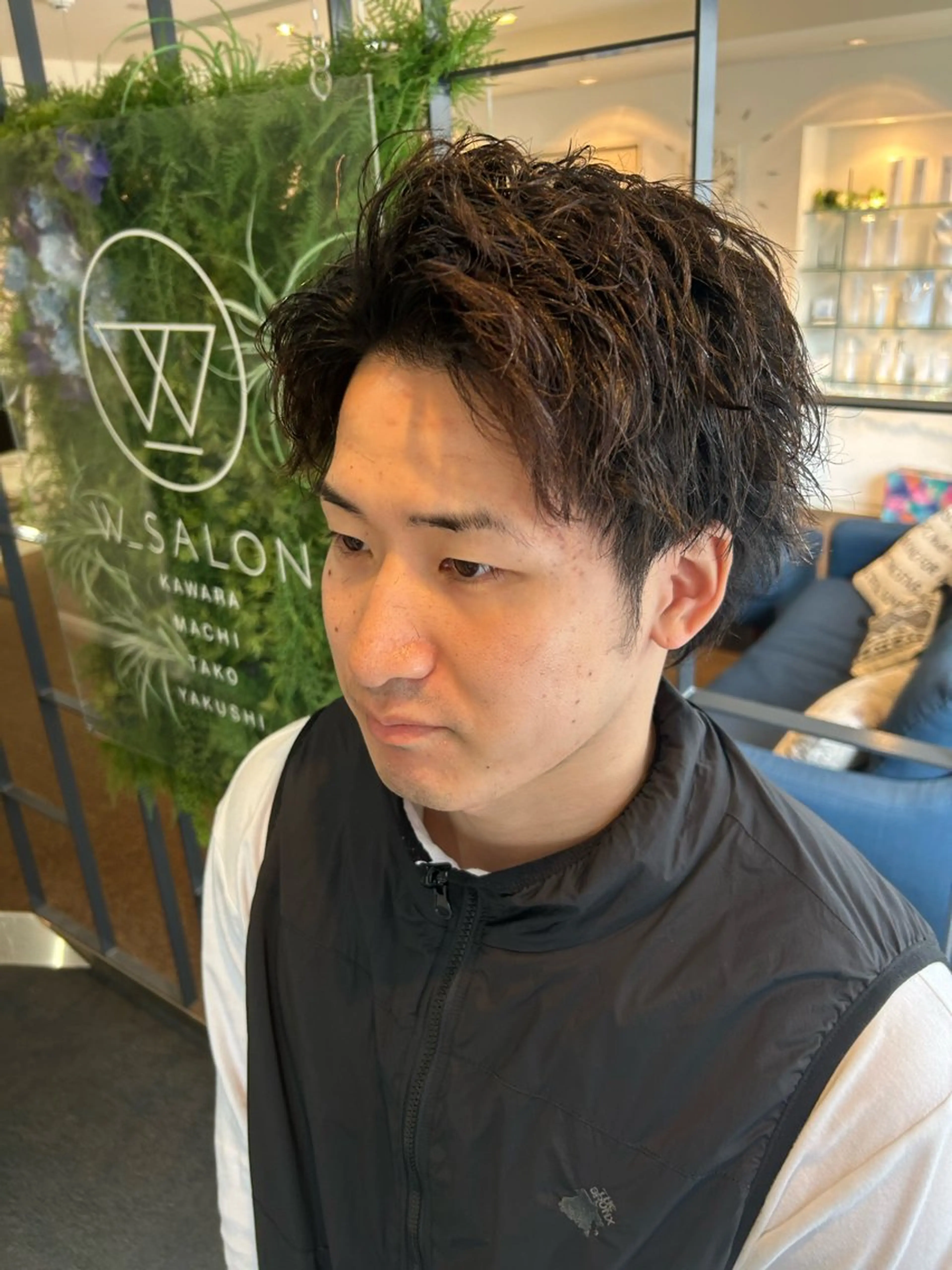 パーマ メンズ パーマ yunosuke/艶 カラーw-salonのヘアスタイル