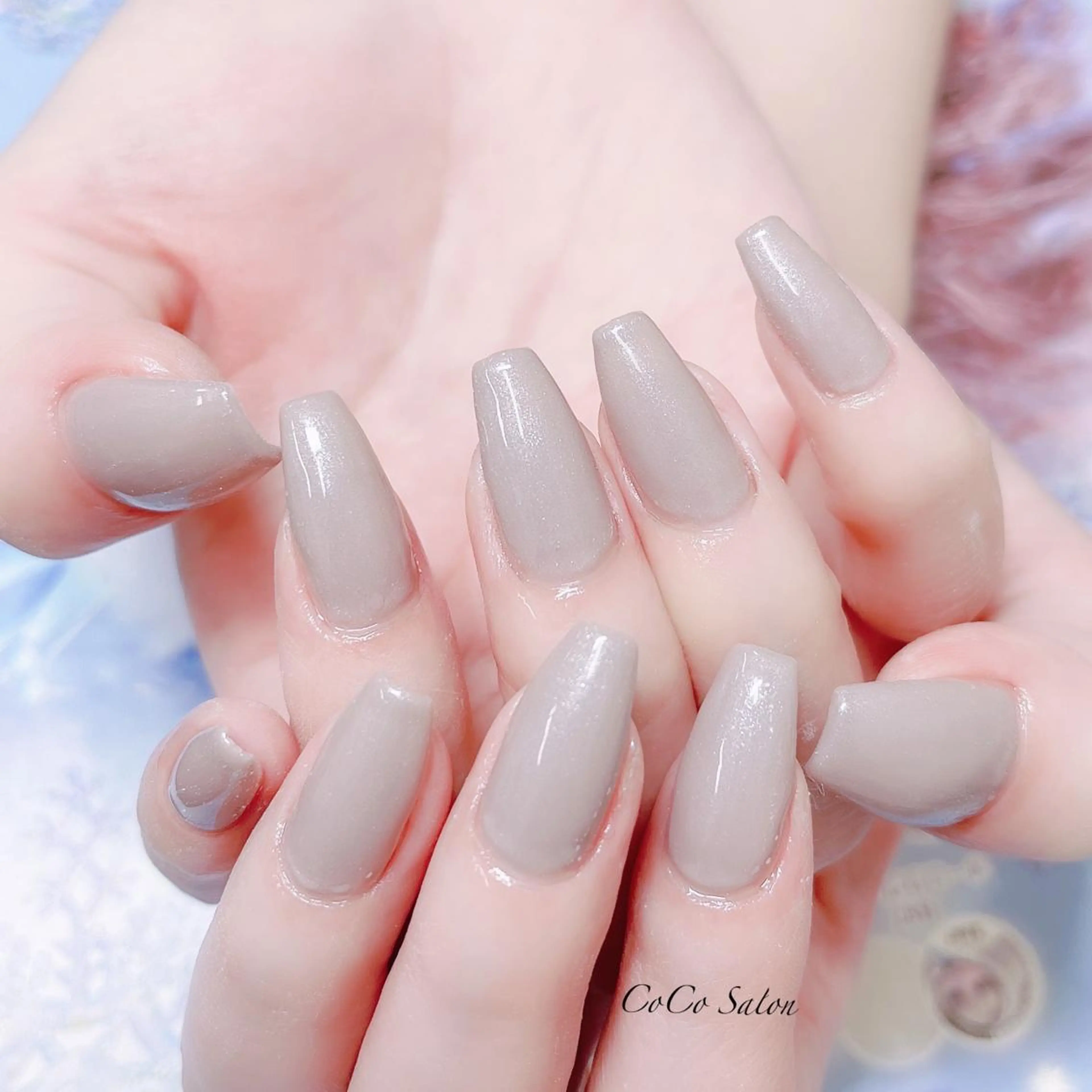 ネイル 長さ出し ジェルネイル キラキラネイル オフィスネイル ワンカラーネイル ハンドネイル CoCoSalon ネイル/まつ毛予約のネイルデザイン