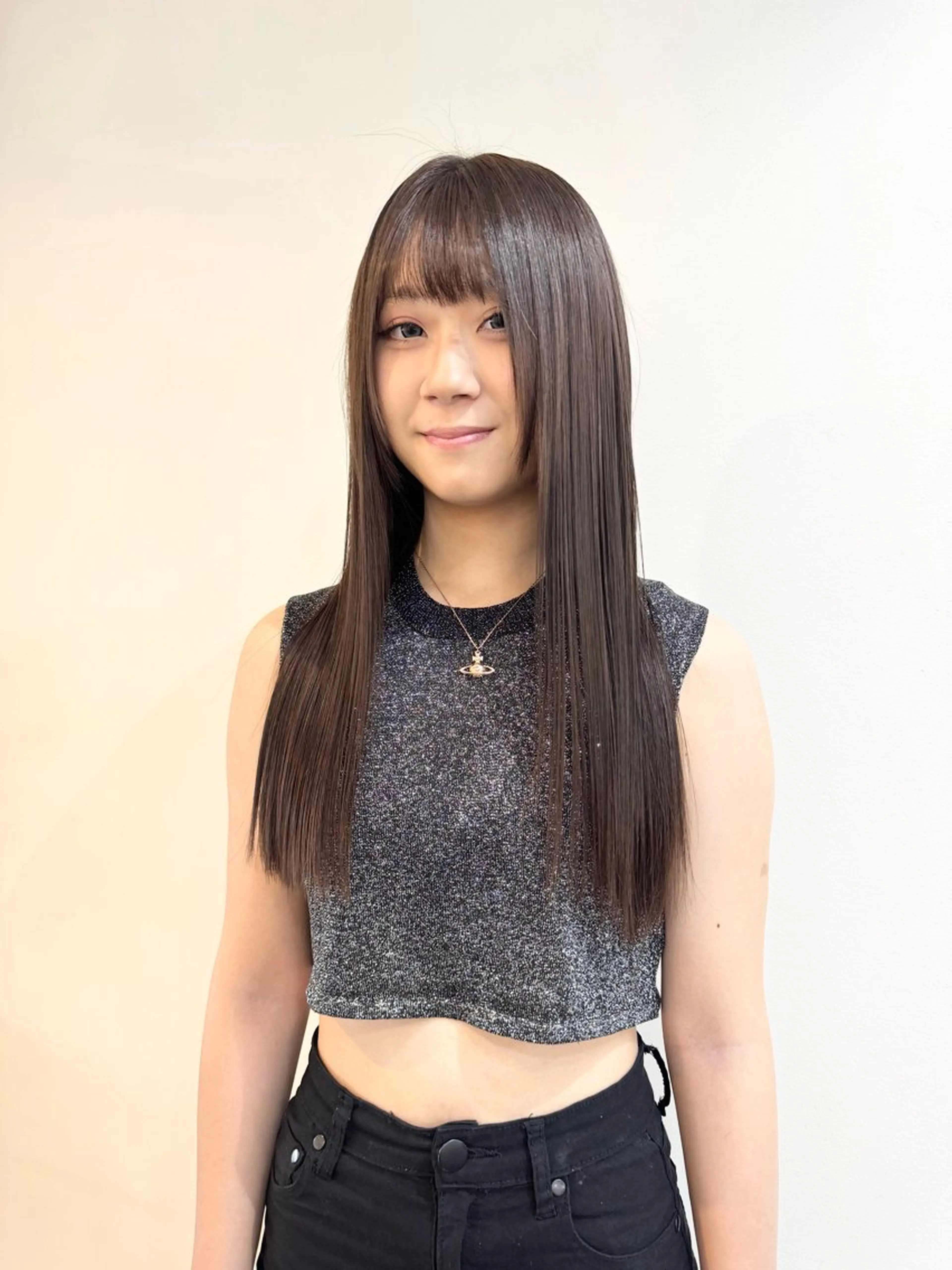 【ハムレッツオリジナル髪質改善&縮毛矯正】自然な仕上がりサラツヤヘアーに乾かしただけでなれちゃう髪質改善ストレートを体験の写真