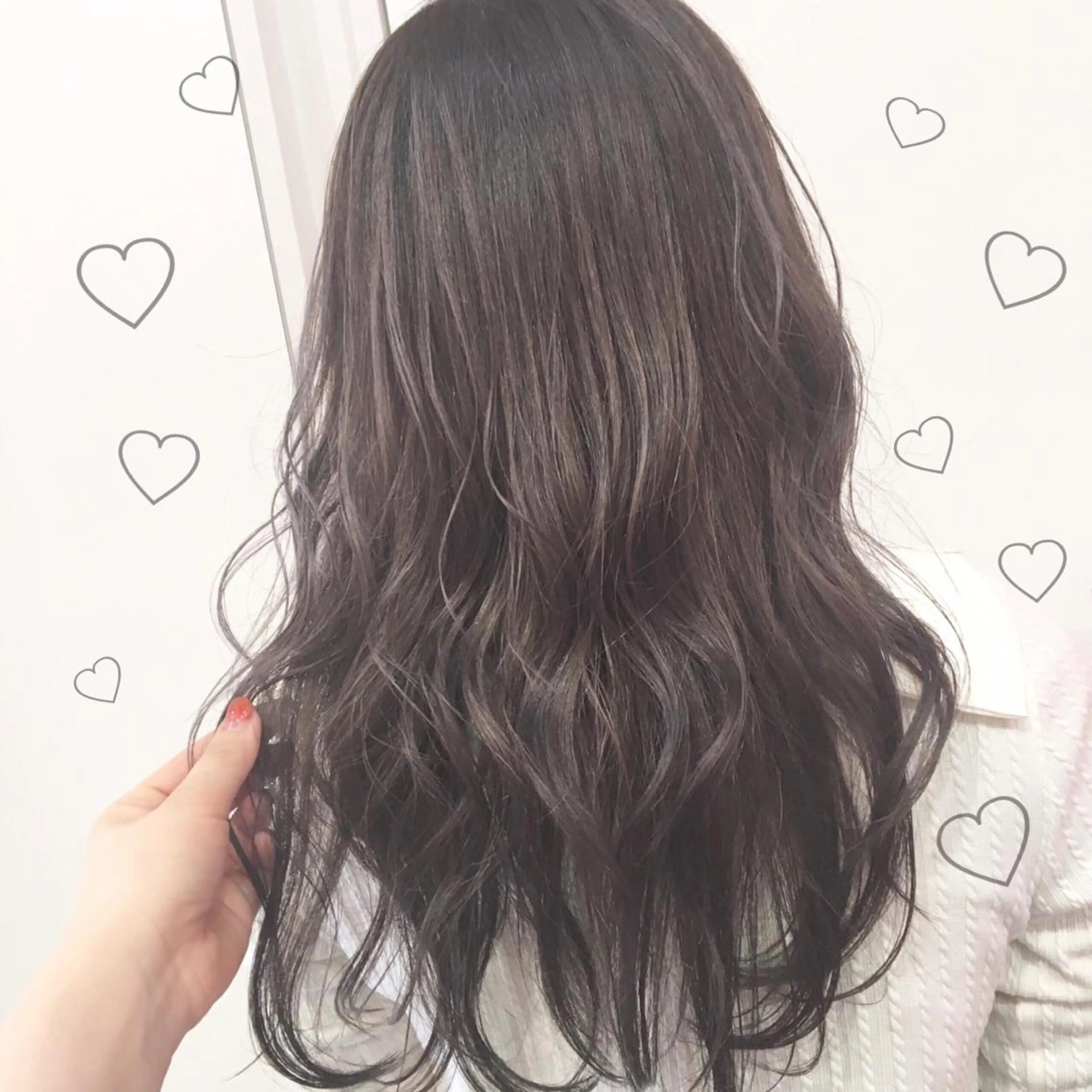 セミロング カラー グレージュ ハイライトカラー ハイライト LiNA🌿藤原 茉莉花のマツエク・マツパデザイン