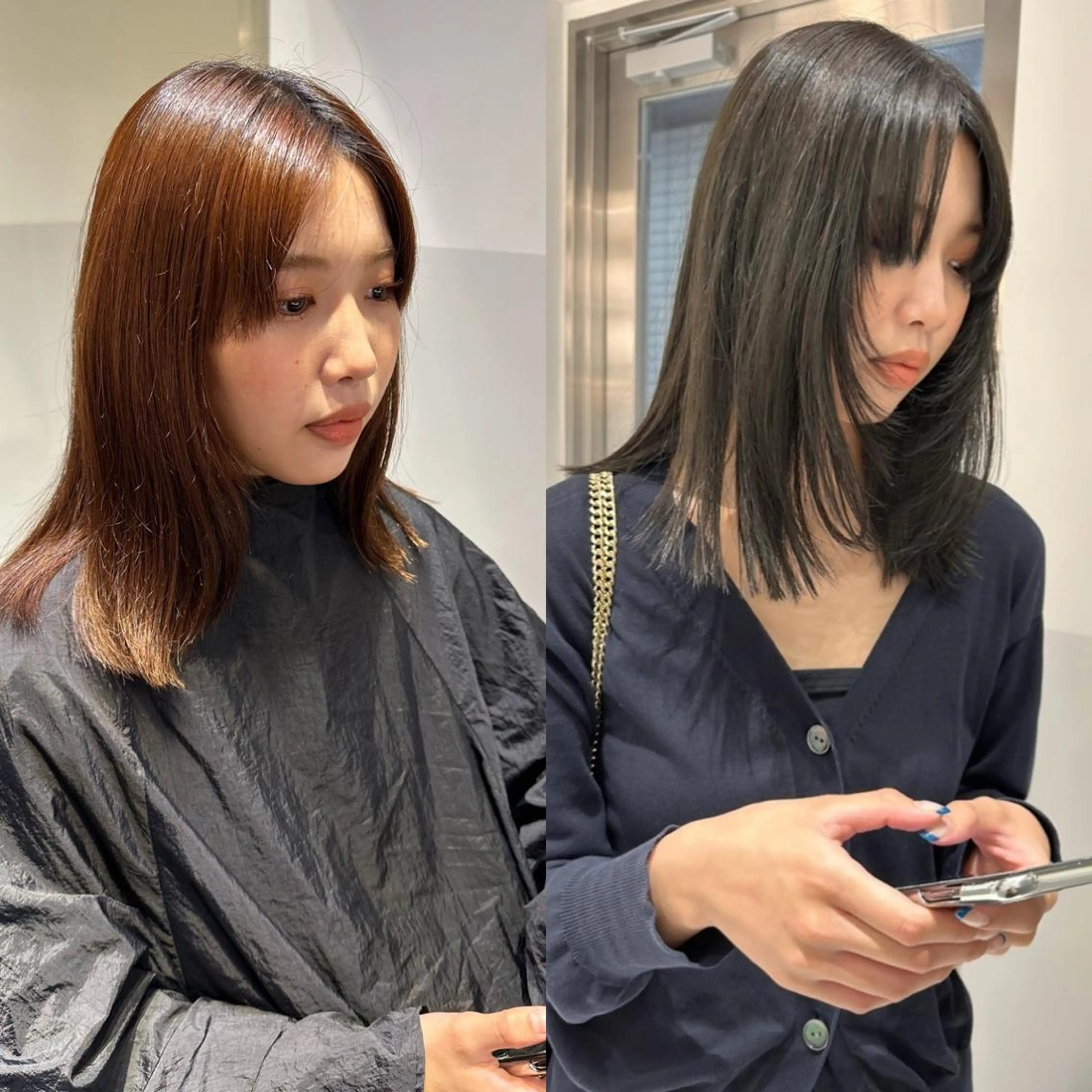 セミロング カット ヘアカラー トリートメント ୨୧柔らかいカラー nozomi ୨୧のヘアスタイル