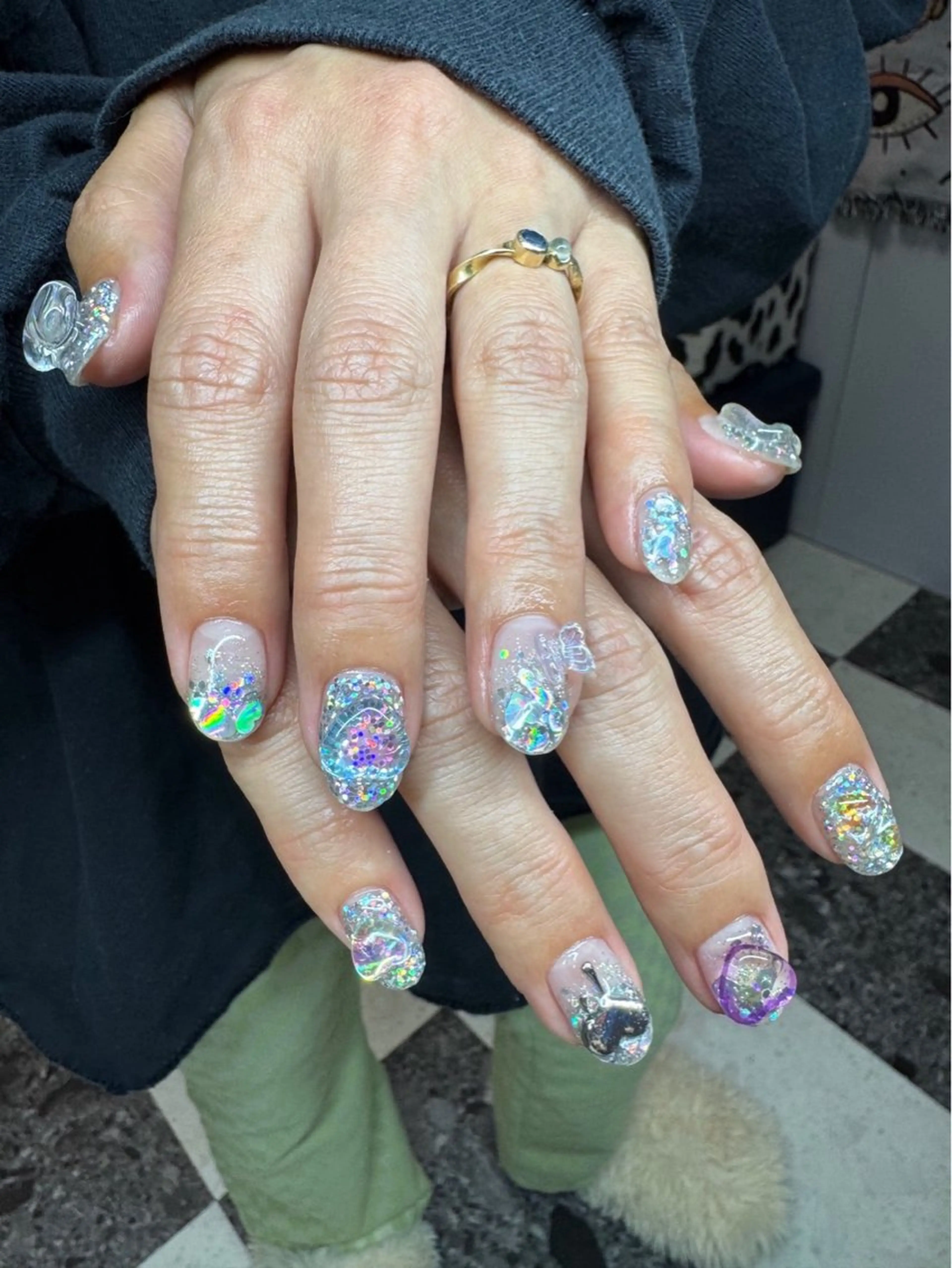 ネイル ハート ハンドネイル posa nail モエミのネイルデザイン