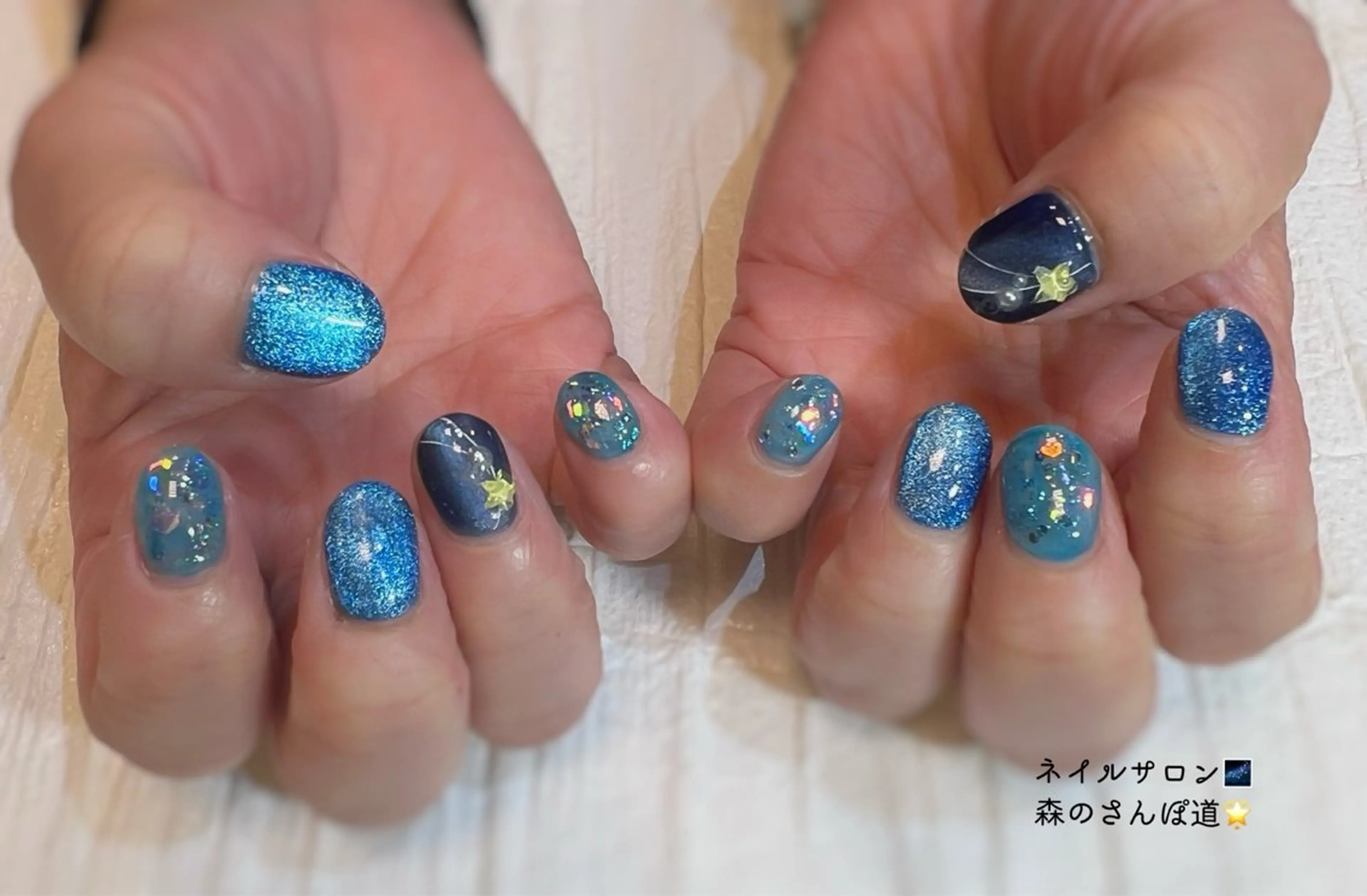 ネイル ハンドネイル 森のさんぽ道所属・ショートネイル 森のさんぽ道のネイルデザイン