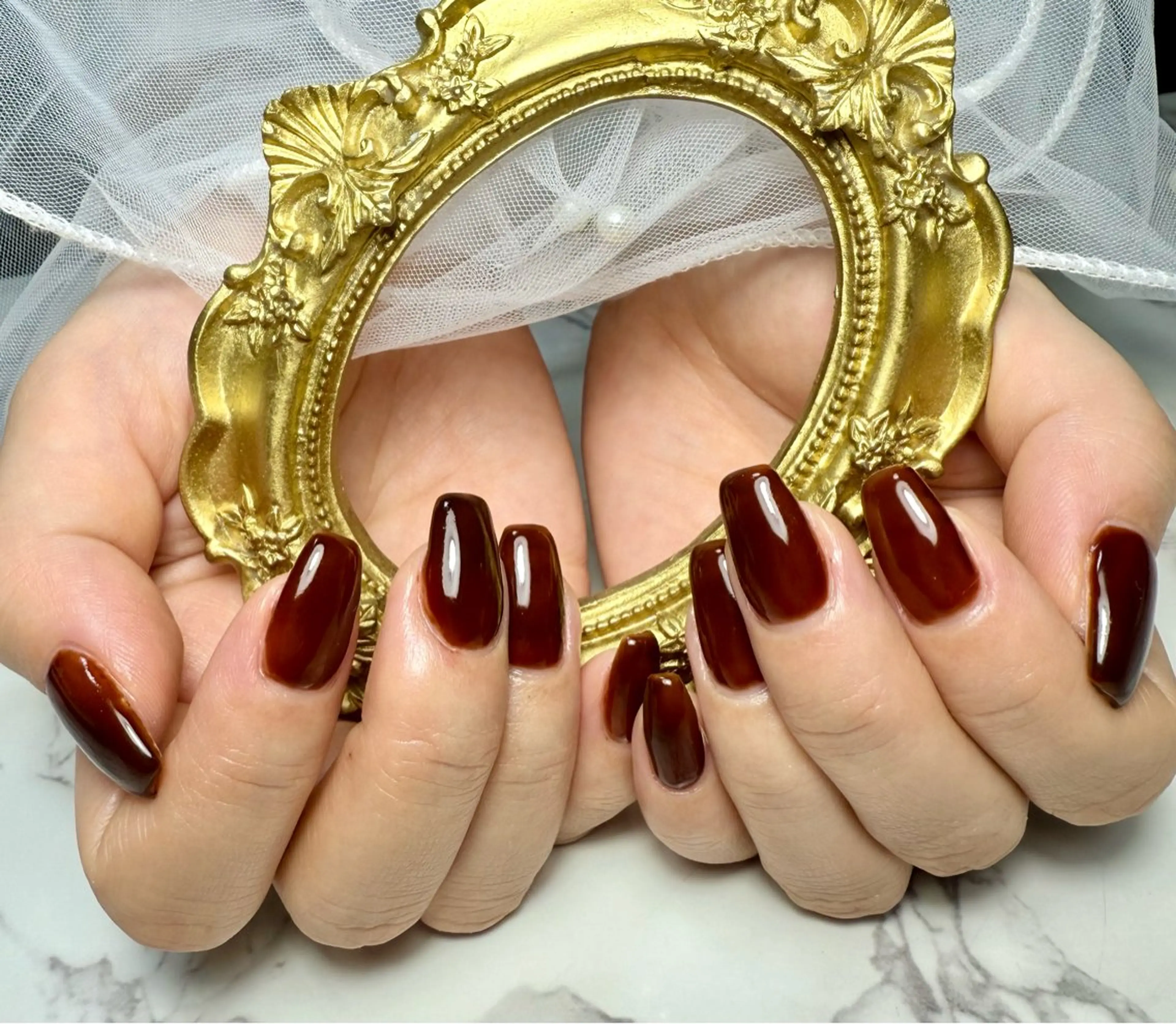 ネイル アートネイル チークネイル フラッシュネイル フラッシュマグ フレンチネイル M.N_ nailのネイルデザイン