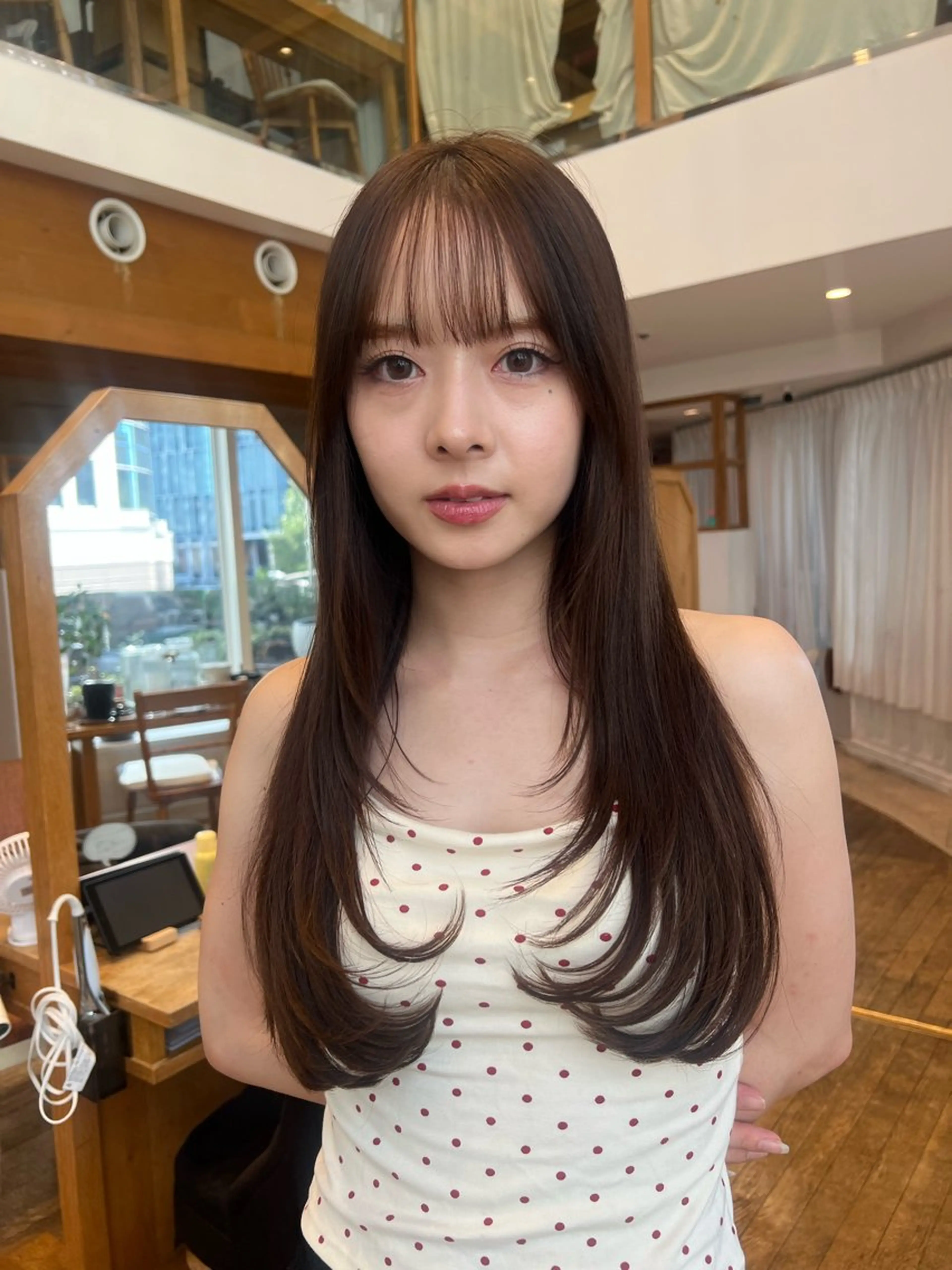 ロング ロング ヘアカラー 望月威吹/表参道/レ イヤー/似合わせのヘアスタイル