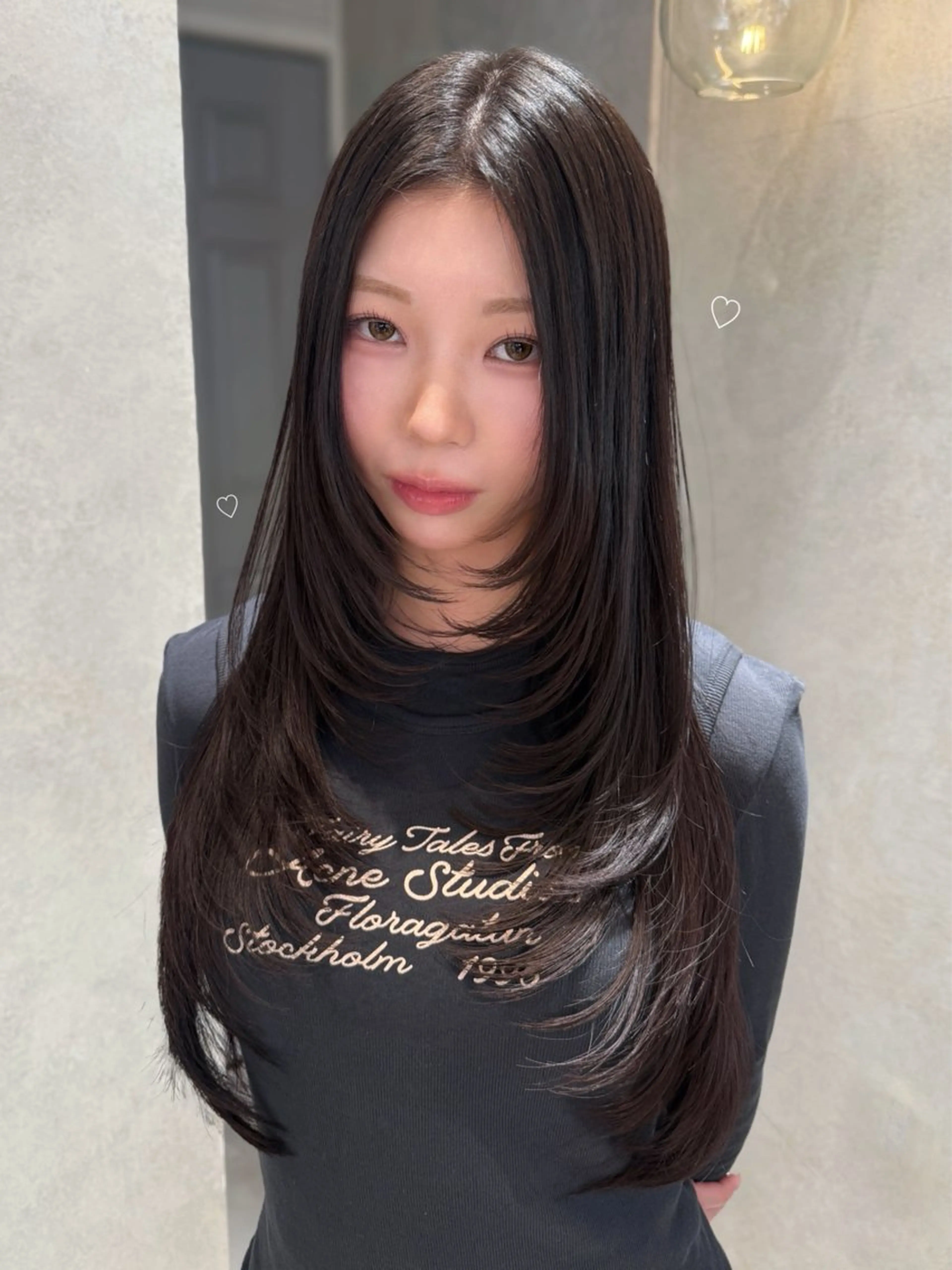 ロング カラー カット ヘアカラー トリートメント yuuri🎀/大宮 /韓国ヘア/レイヤーのヘアスタイル