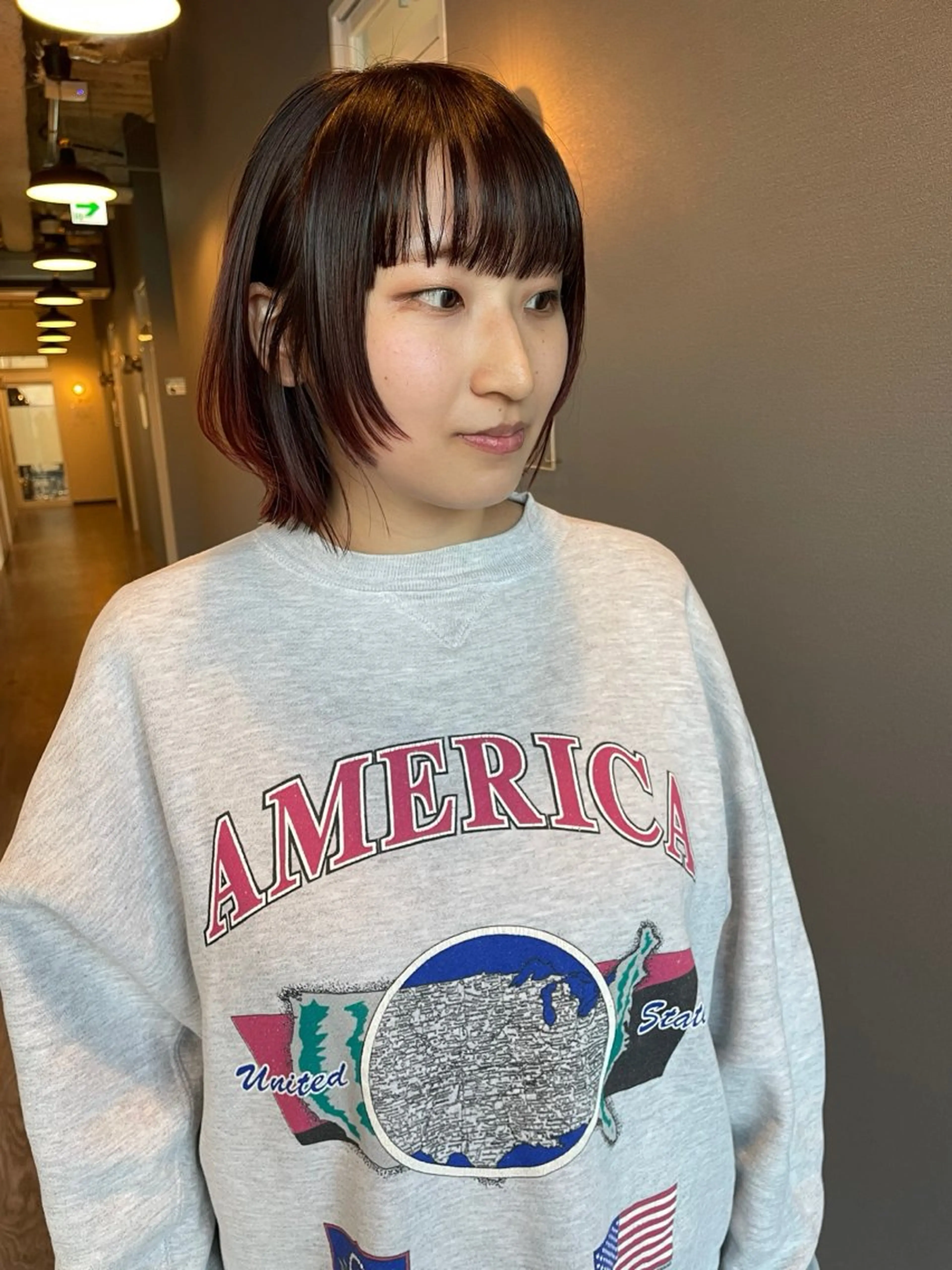 ミディアム カラー カット ヘアカラー iet.所属・ウルフ/ボブ/耳ツボ ジュエリー◎ricoのヘアスタイル