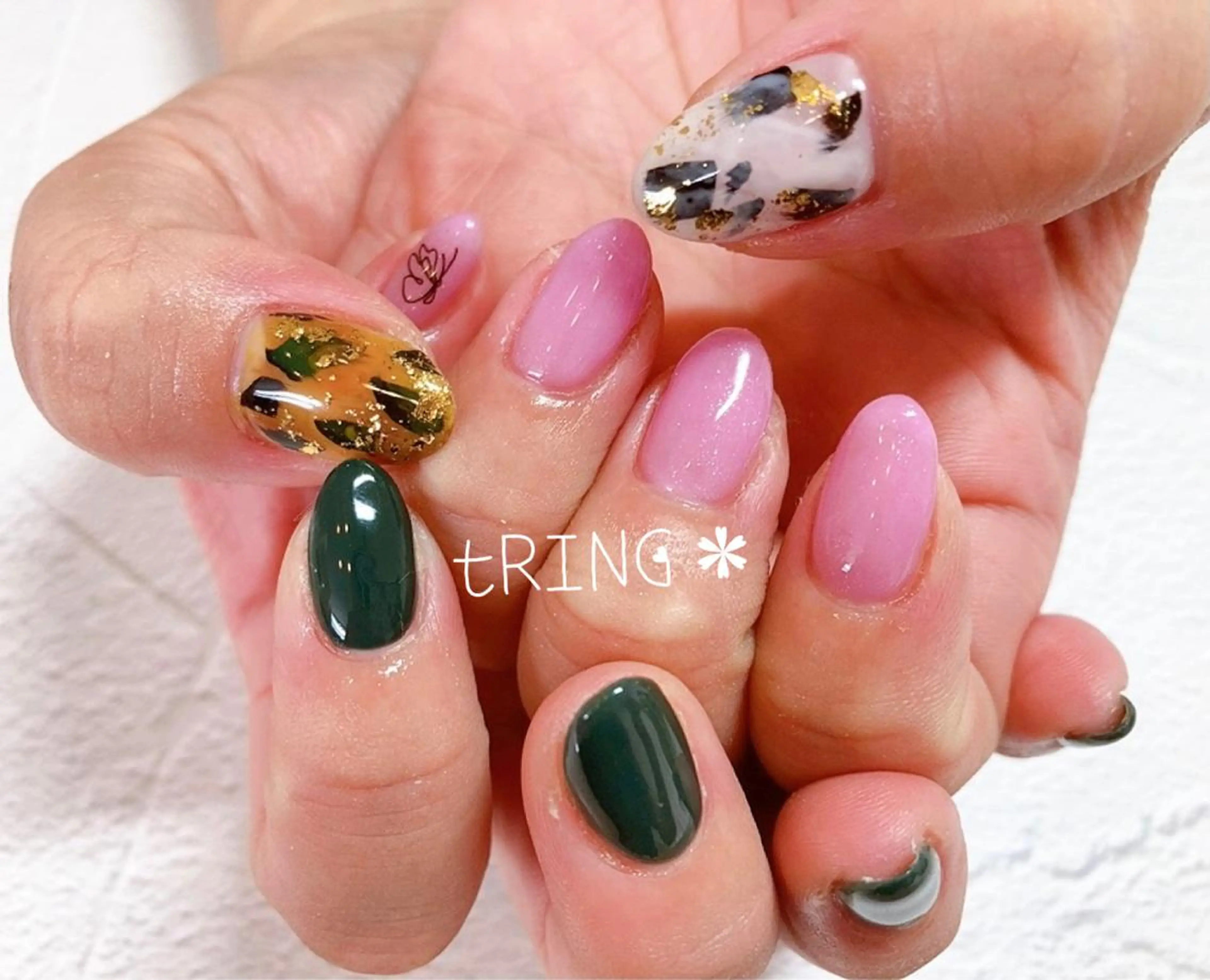 ネイル ハンドネイル tRING＊ しいの木台のネイルデザイン