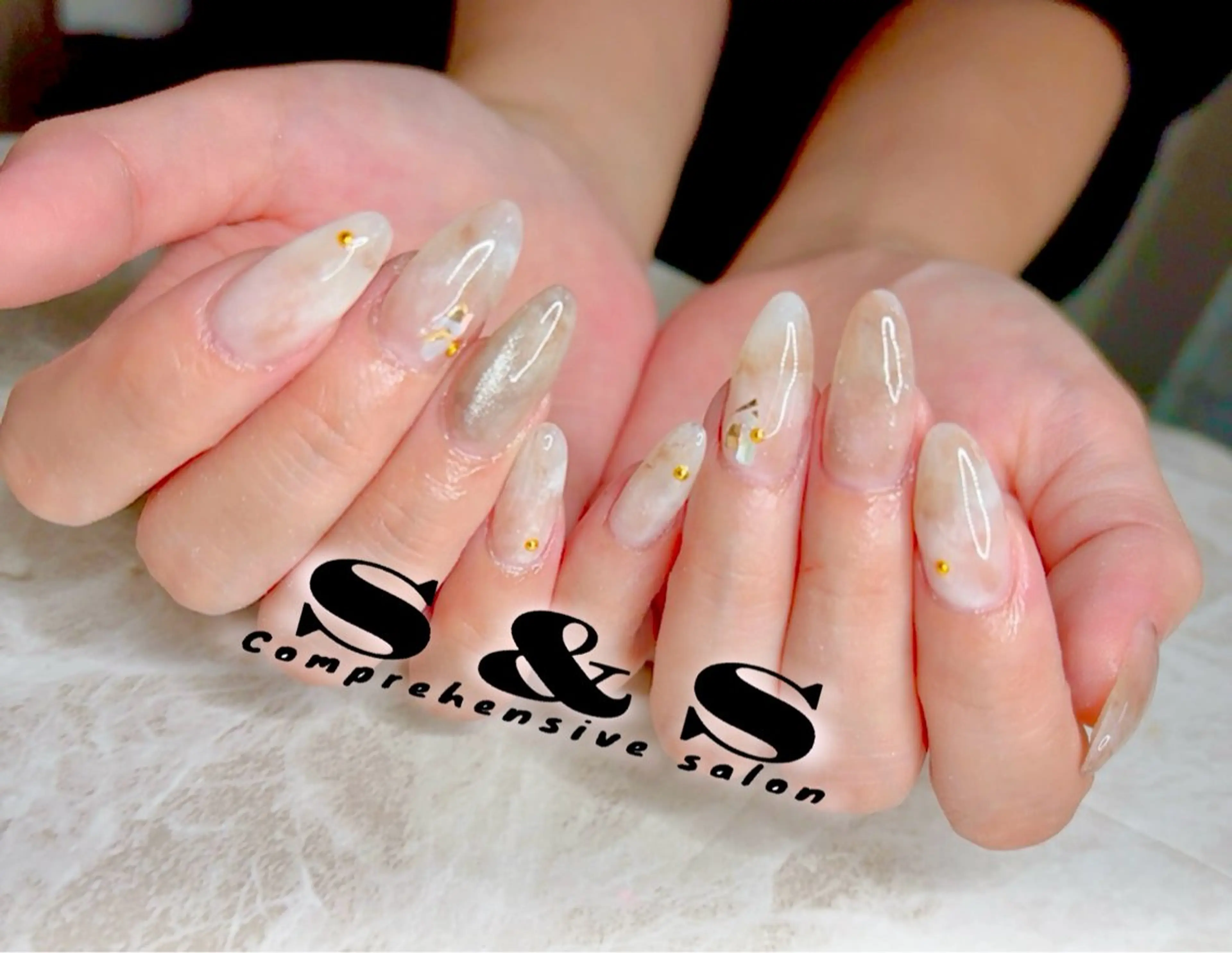 ネイル 大理石ネイル(マーブル) シンプルネイル S&S 村田小百合のネイルデザイン