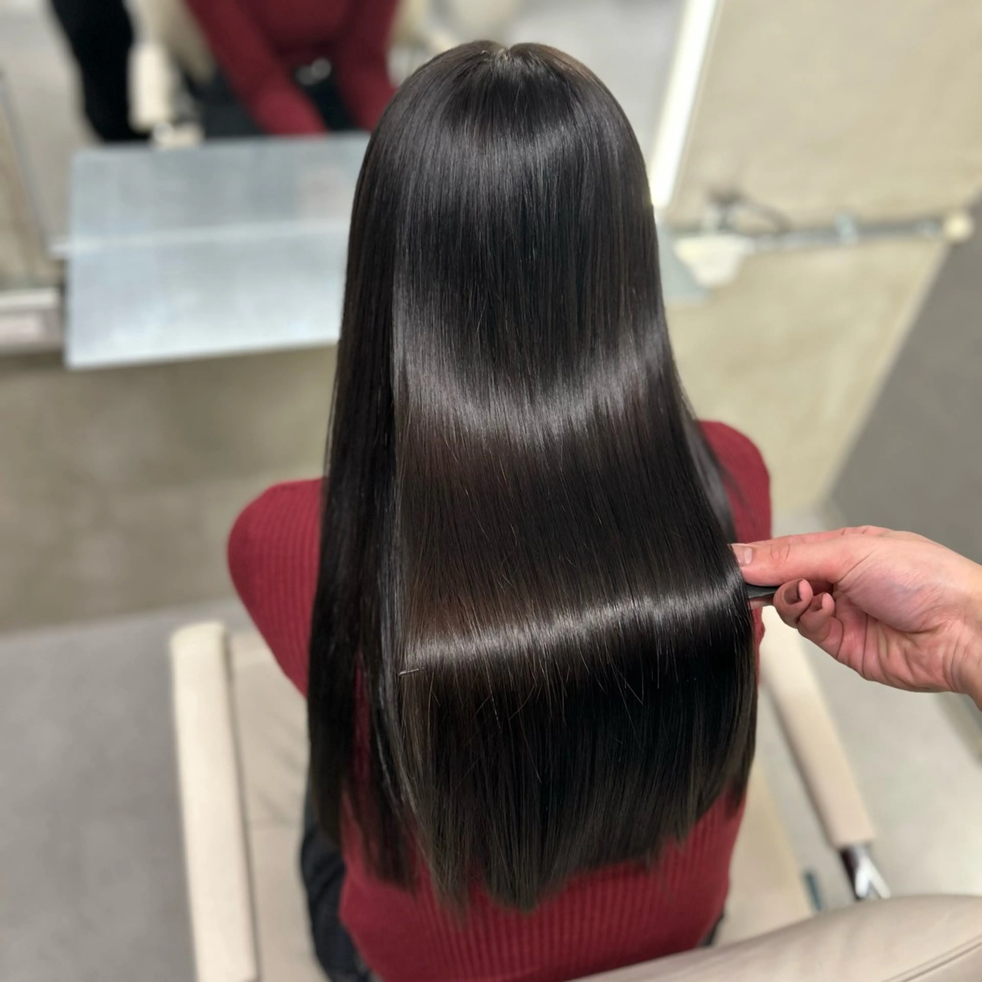 ロング カット ヘアカラー トリートメント 阿倍野/髪質改善 /縮毛矯正/坪田幸広のヘアスタイル