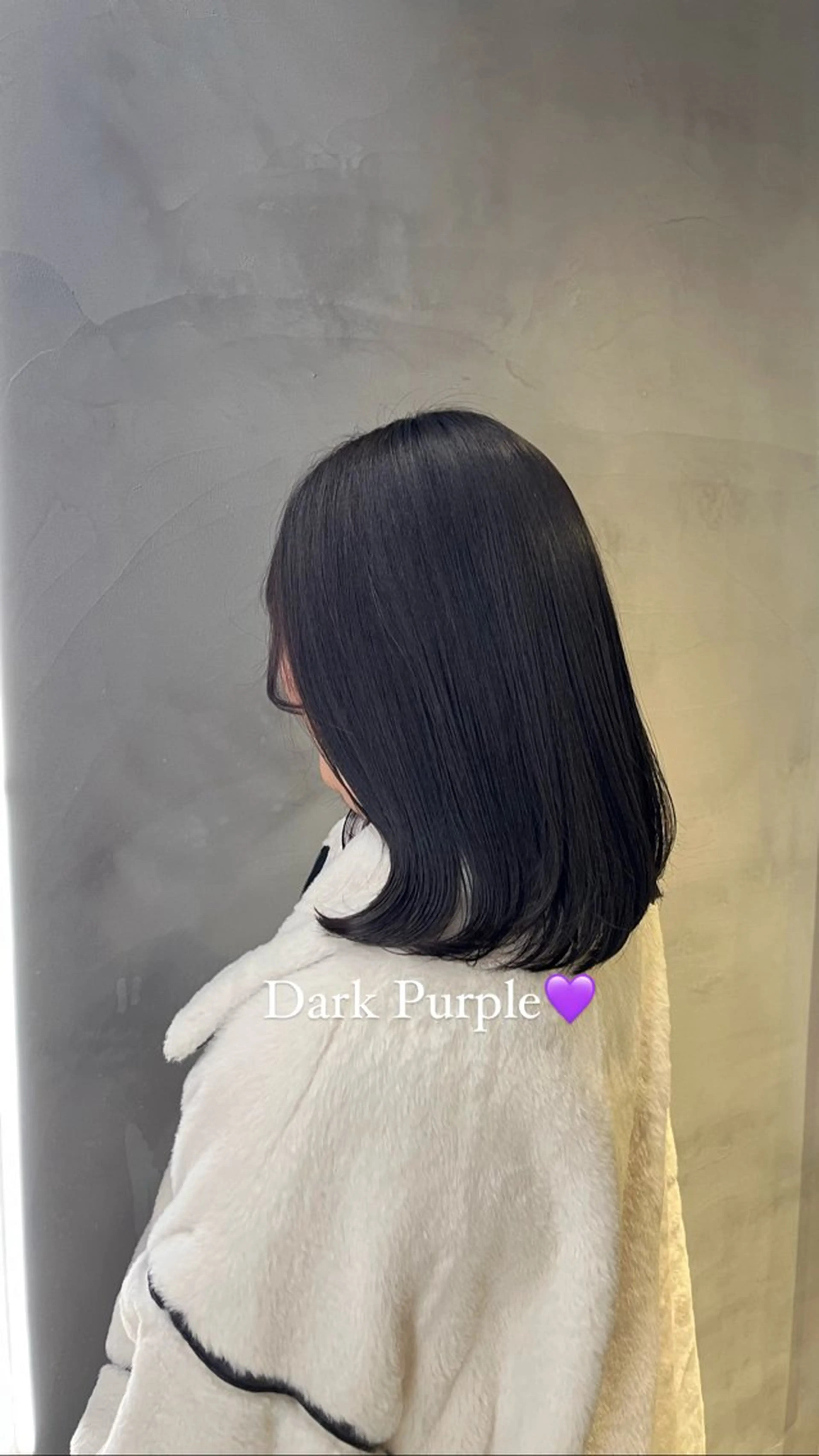 ミディアム カラー パープルカラー ヘアカラー 伊佐治 夕芽のヘアスタイル