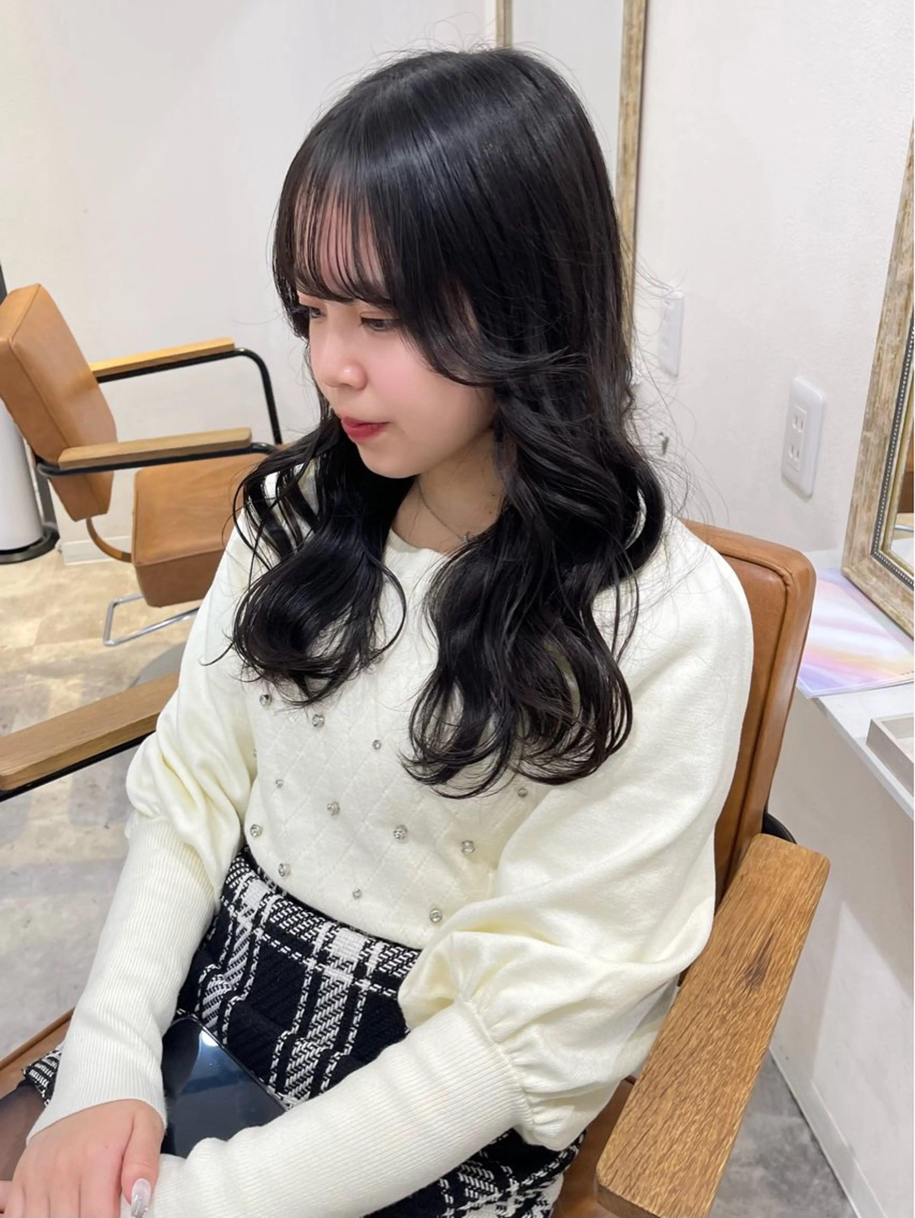 ロング カラー カット ヘアカラー トリートメント 盛れる顔まわり✨🎀 モテカラー別所好葉のヘアスタイル