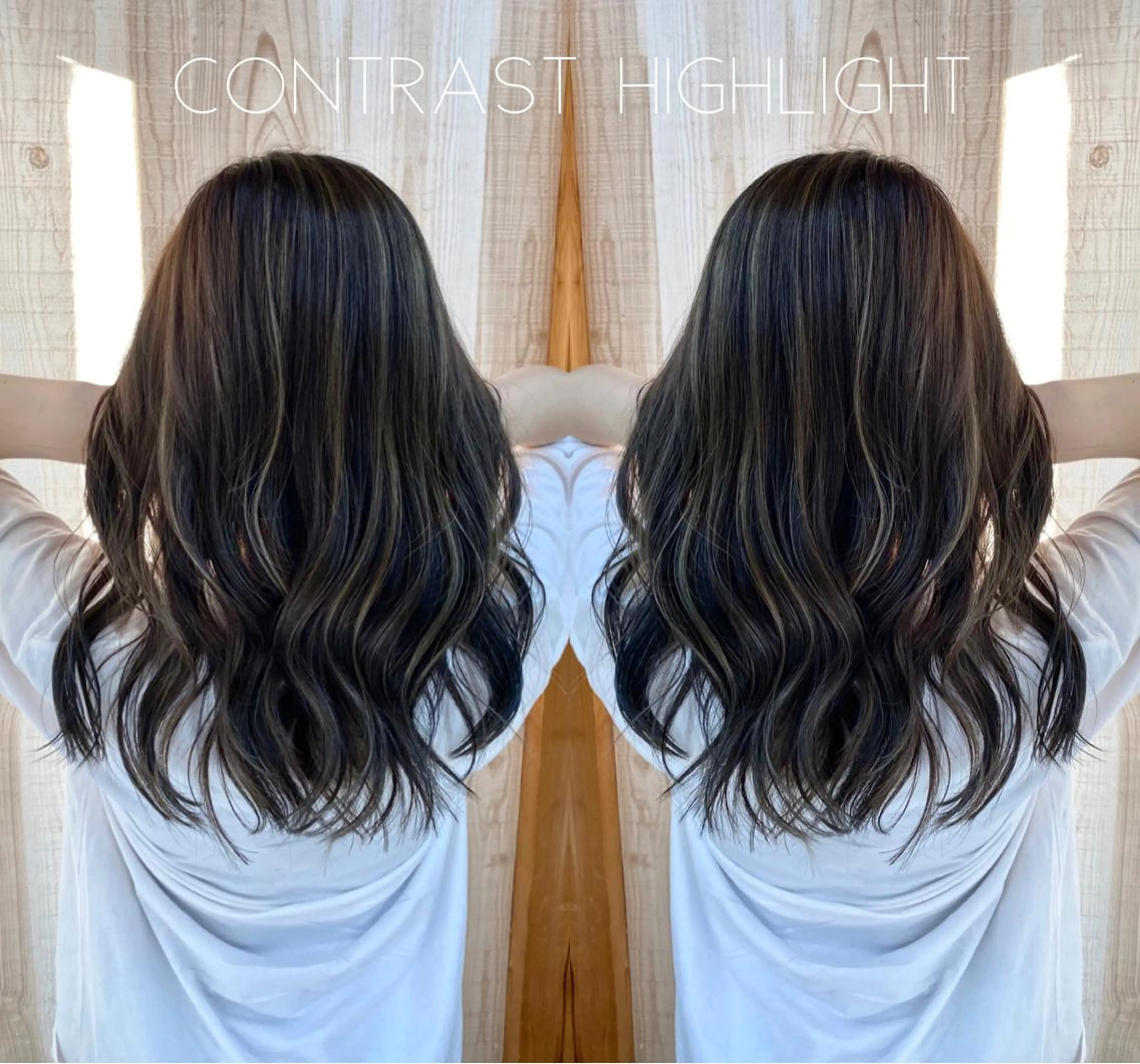 ロング カラー カット ヘアカラー トリートメント 山崎 翼のヘアスタイル