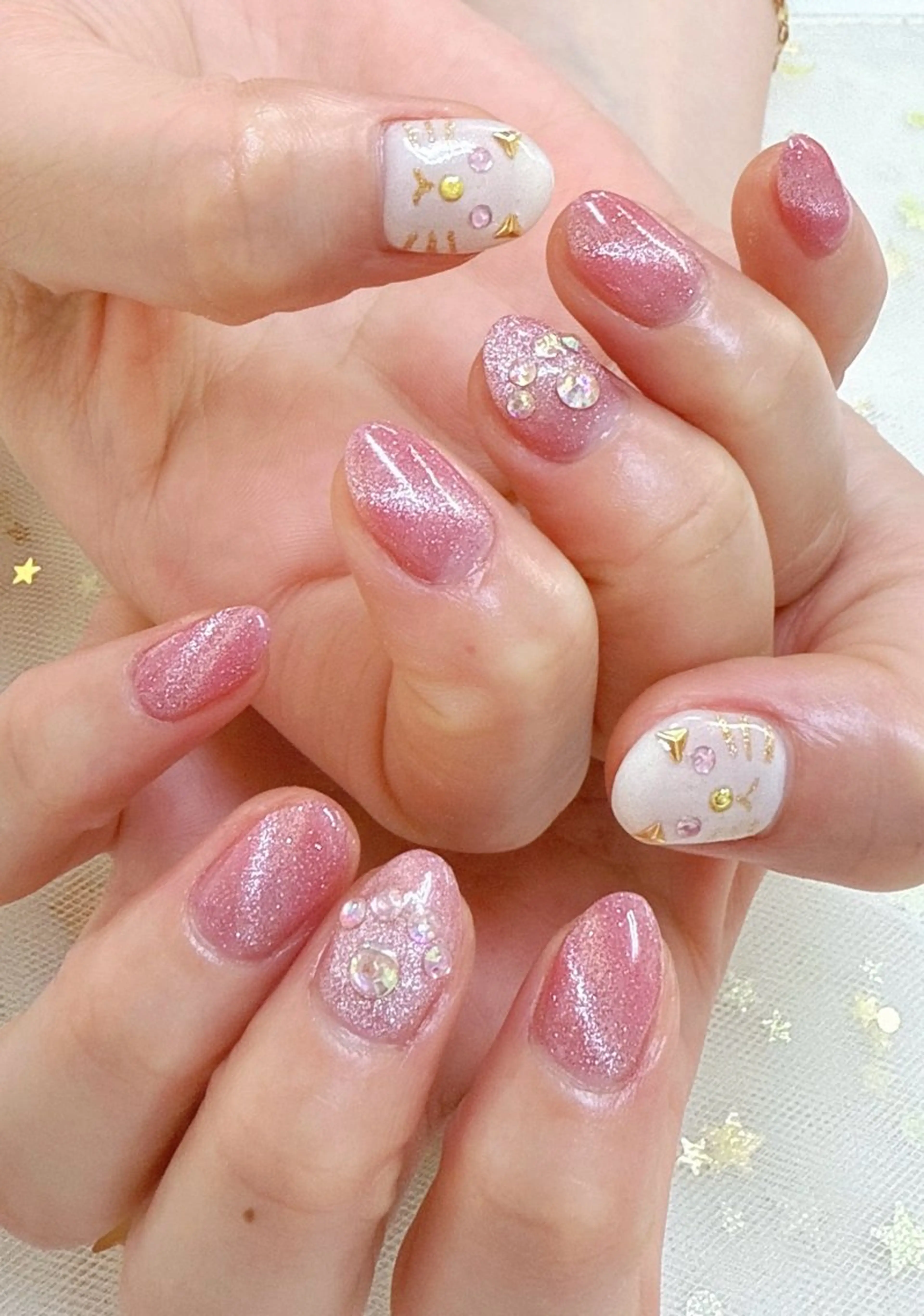 ネイル マグネットネイル ハンドネイル 上福岡 らんらんのネイルデザイン