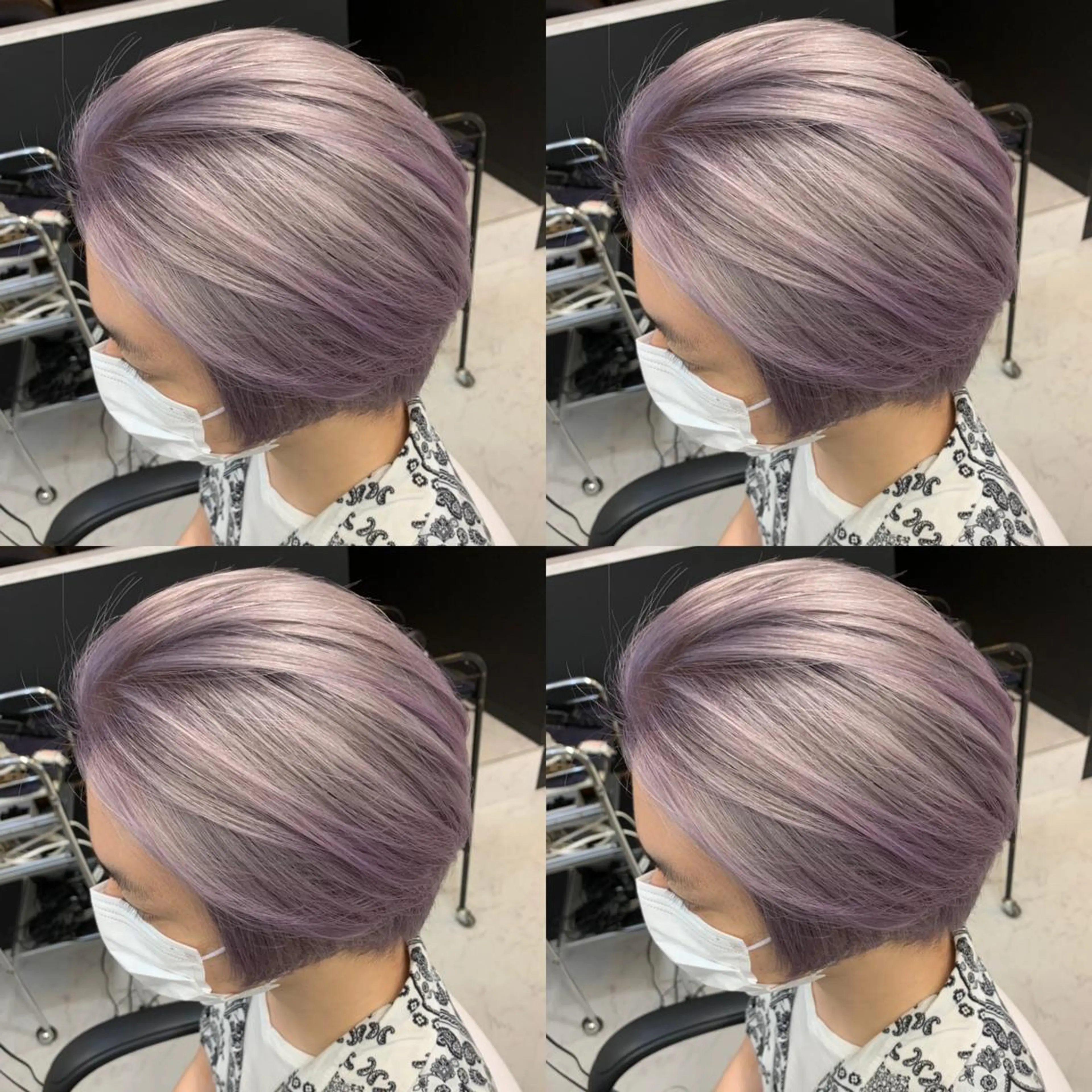 ショート カラー ラベンダーカラー シルバー カット トリートメント ヘッドスパ ✨髪質改善✖︎韓国 レイヤー✨ナカムラのヘアスタイル