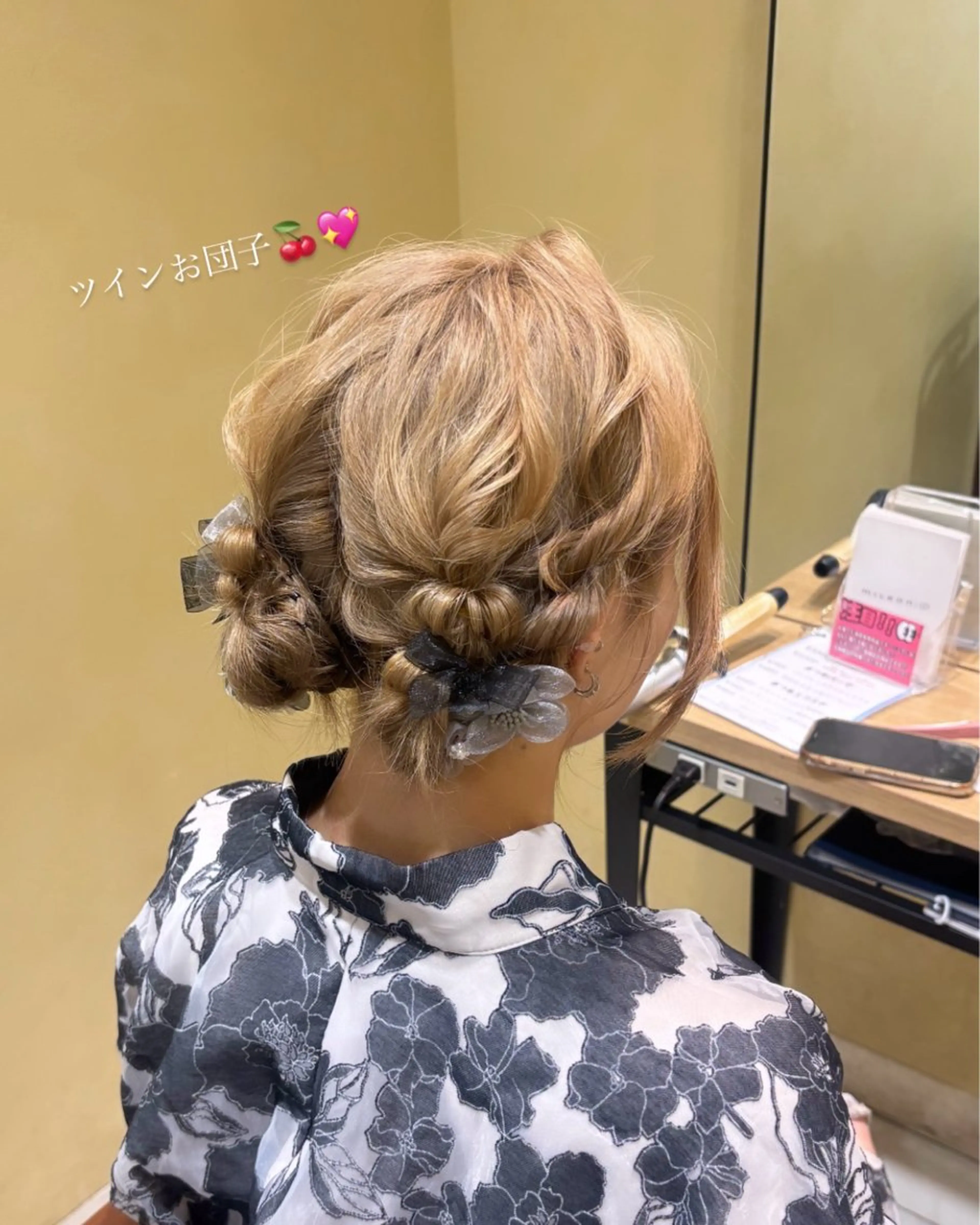 【🎀人気Ｎo.3💖✨】💕ヘアアレンジ🍒#ガーリー#ライブヘアメ（ミニモ限定価格） お仕上がり写真撮影◎の写真