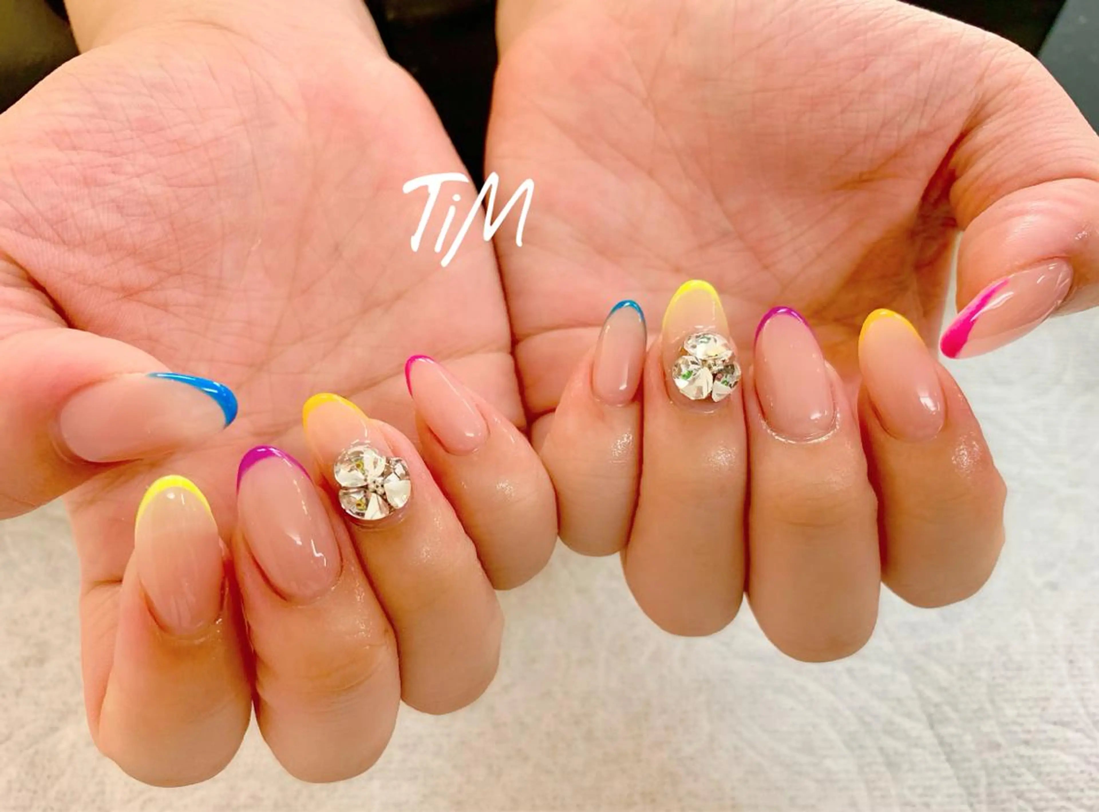 ショート ネイル フレンチネイル Beauty Studio TiM所属・TiM【ティム】 近鉄八尾店のマツエク・マツパデザイン