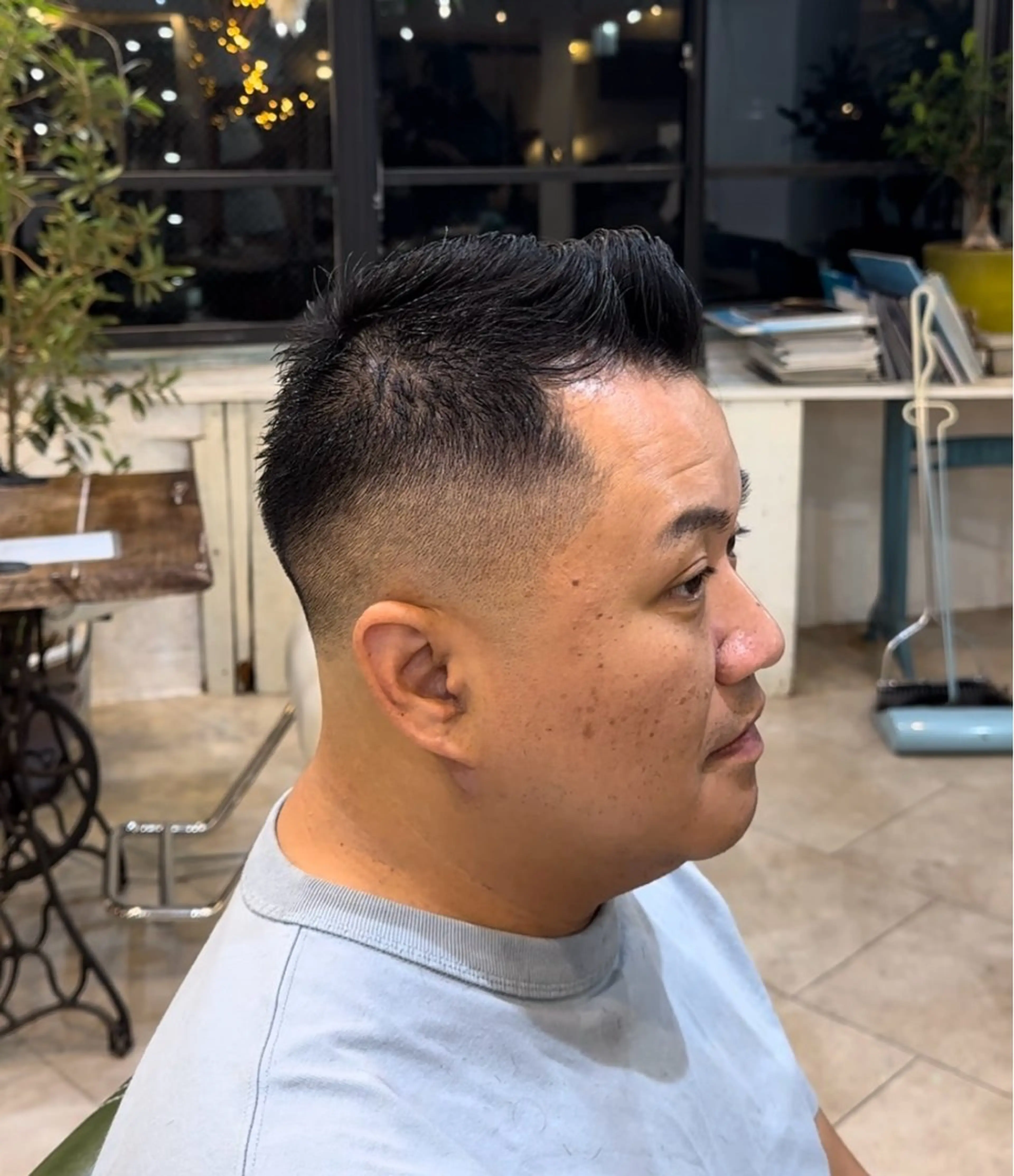 ショート メンズ フェードカット スキンフェード カット スパイキー/ ピンパーマ/緑川雄也のヘアスタイル