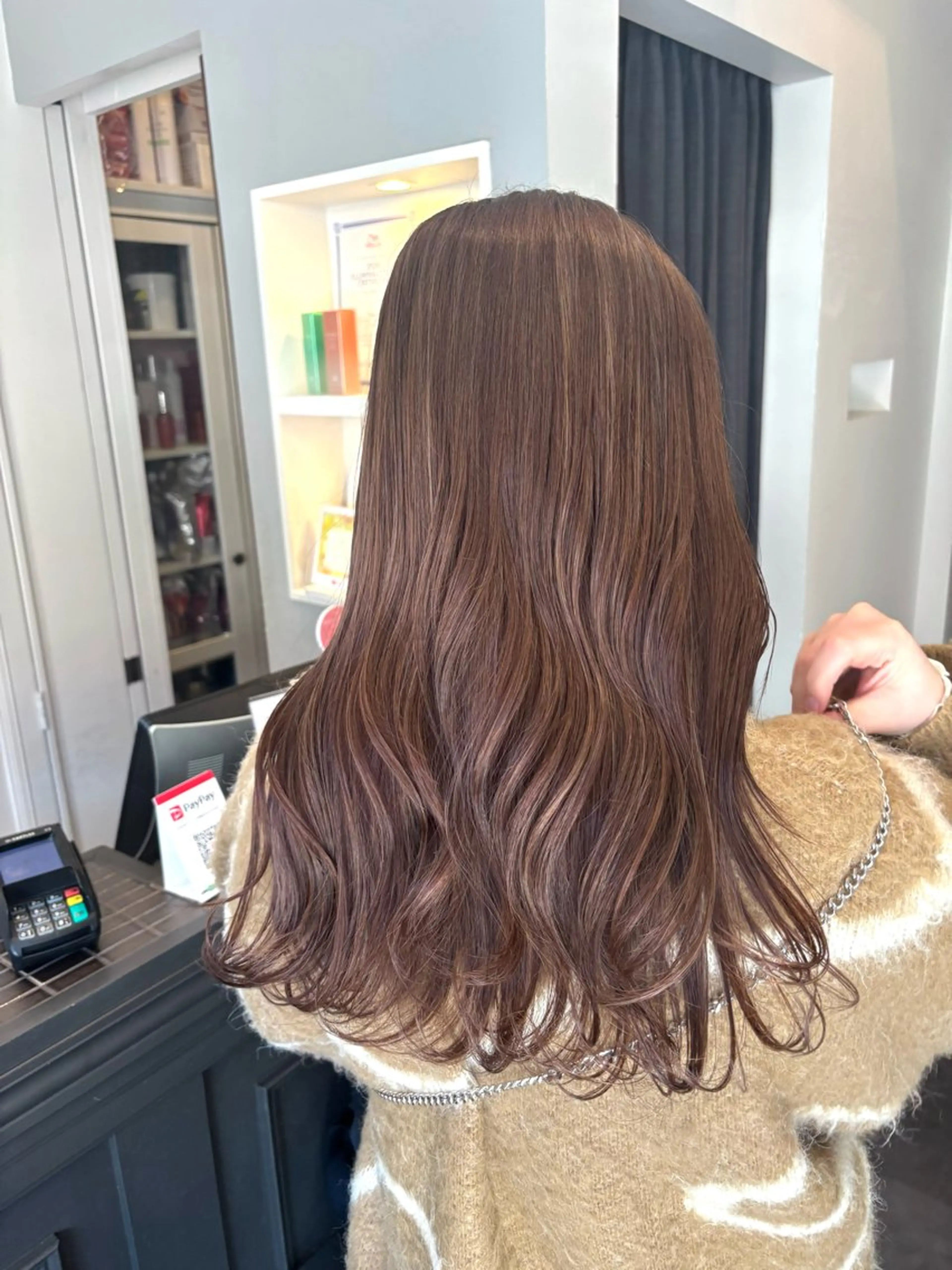 セミロング カラー ヘアカラー トリートメント 栗林 茉那のヘアスタイル