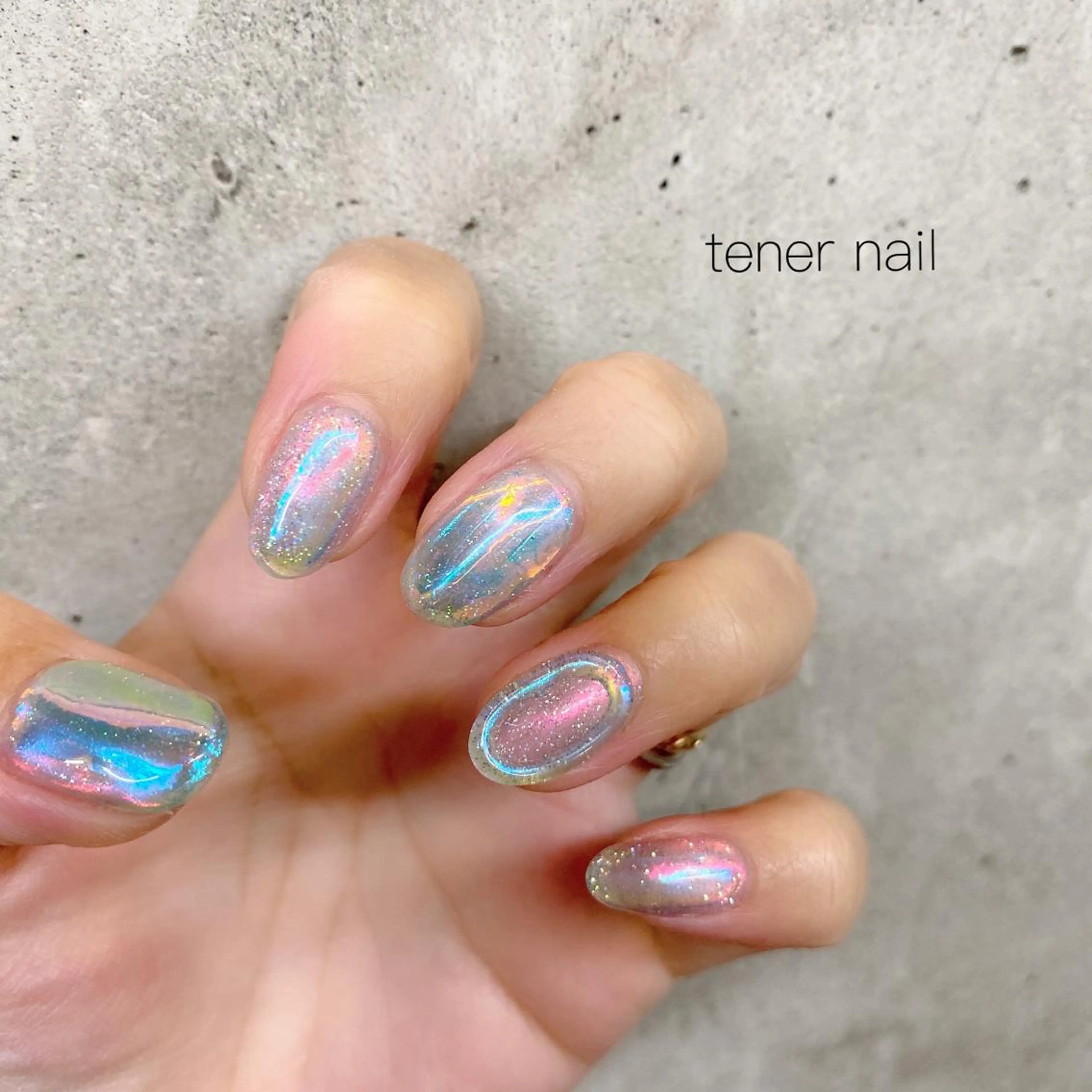 ネイル 氷ネイル・うるうるネイル tener  nail  テネルネイル所属・テネルネイル tener nailのネイルデザイン
