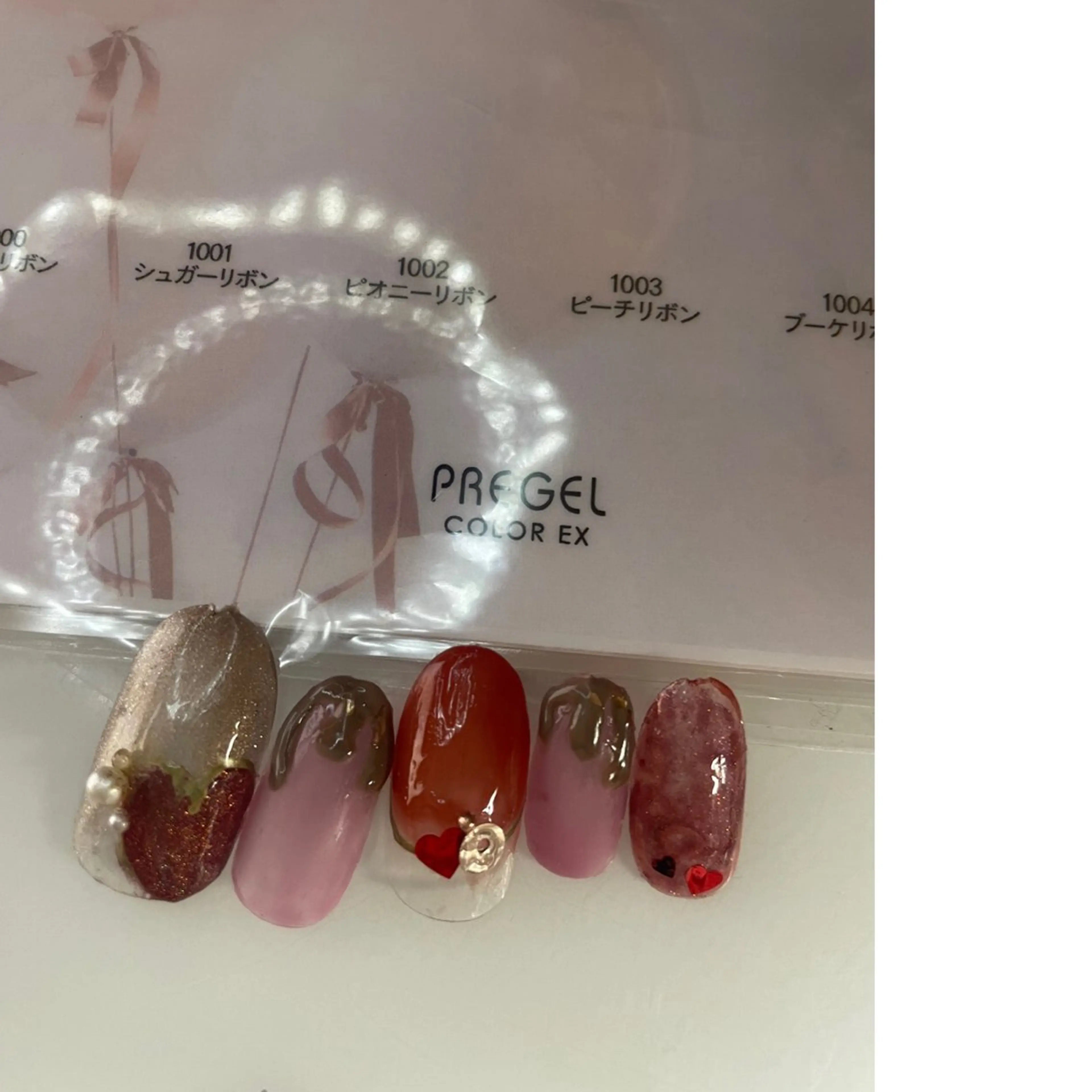 ネイル ジェルネイル ハート バレンタイン NAIL★M 真紀のネイルデザイン