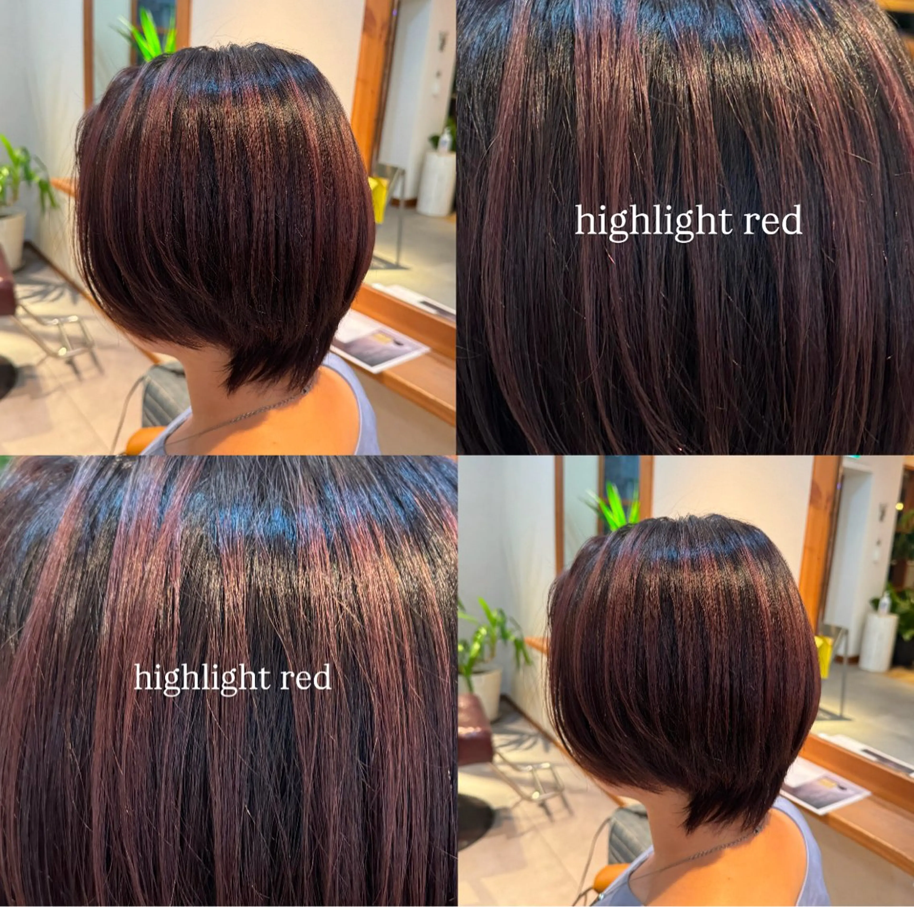 カラー ハイライトカラー レッドカラー Revie  hair所属・Hiyori/透明感 /ボブ/矢場町のヘアスタイル