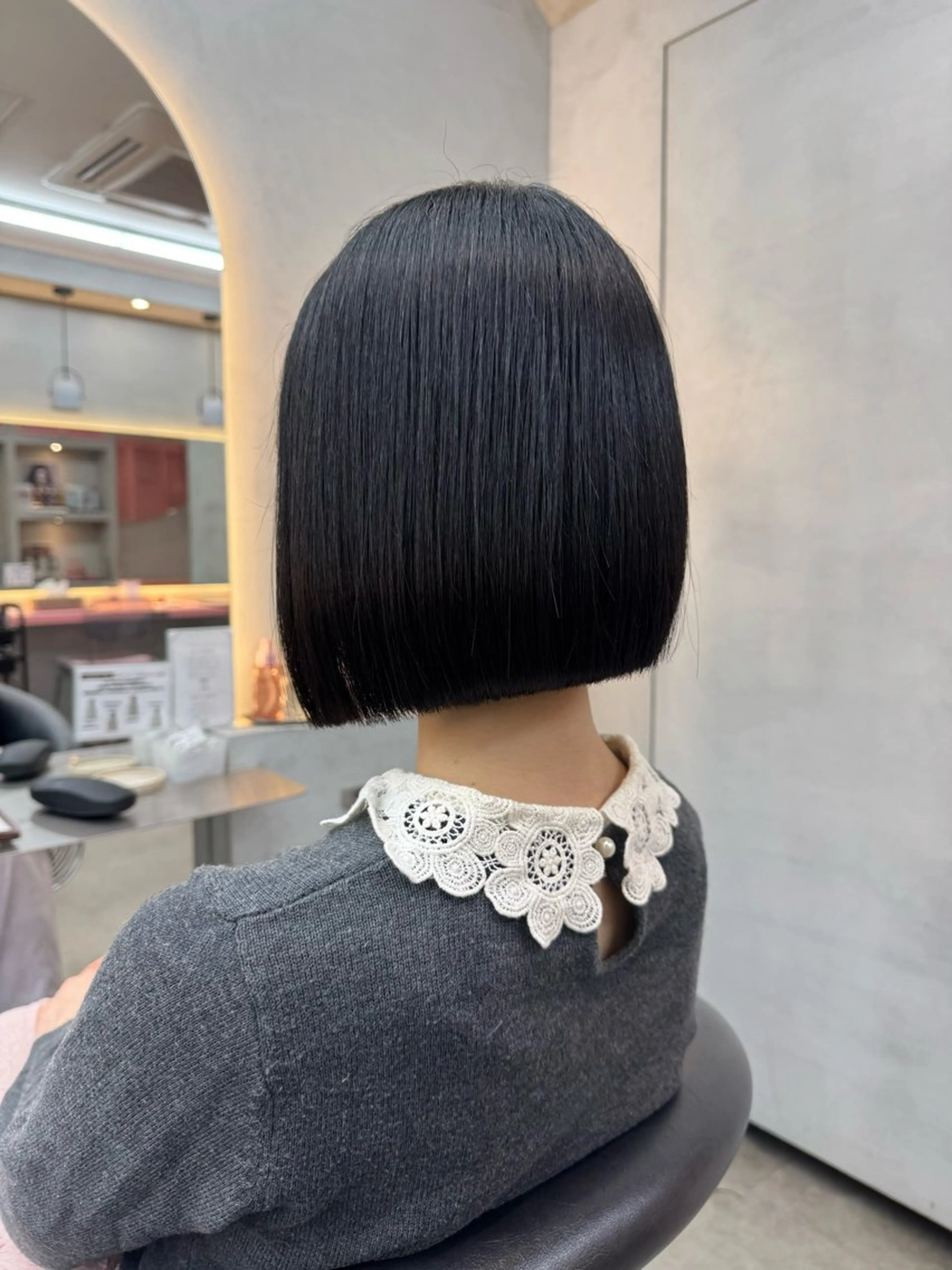 🌟不動の人気タッセルボブ🌟ぱつっとラインでまとまるボブへ✂️カット + 内部補修ケアトリートメント✂️の写真