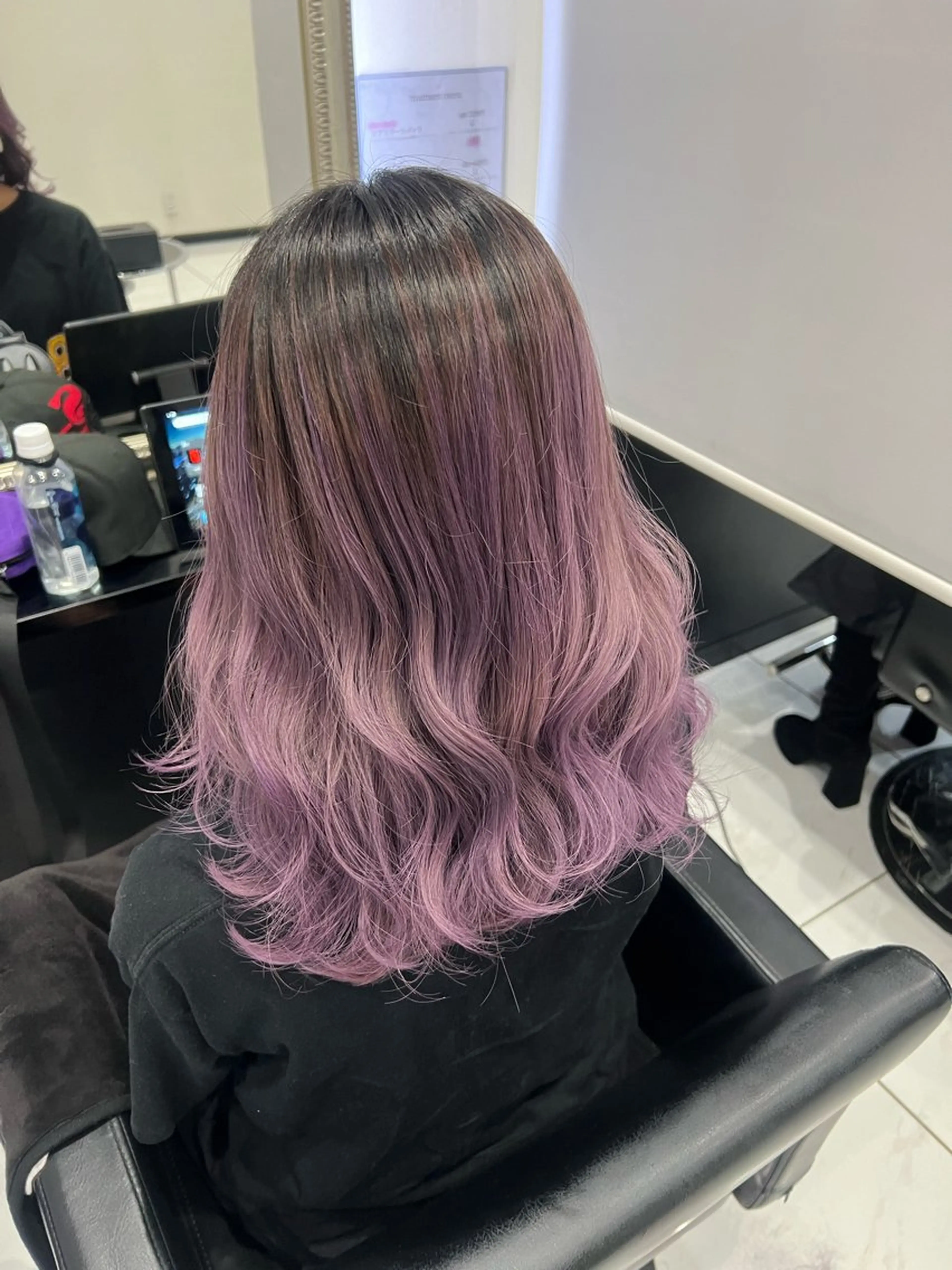 ミディアム カラー グラデーションカラー パープルカラー YUDU🍊 germe/ジェルムのヘアスタイル