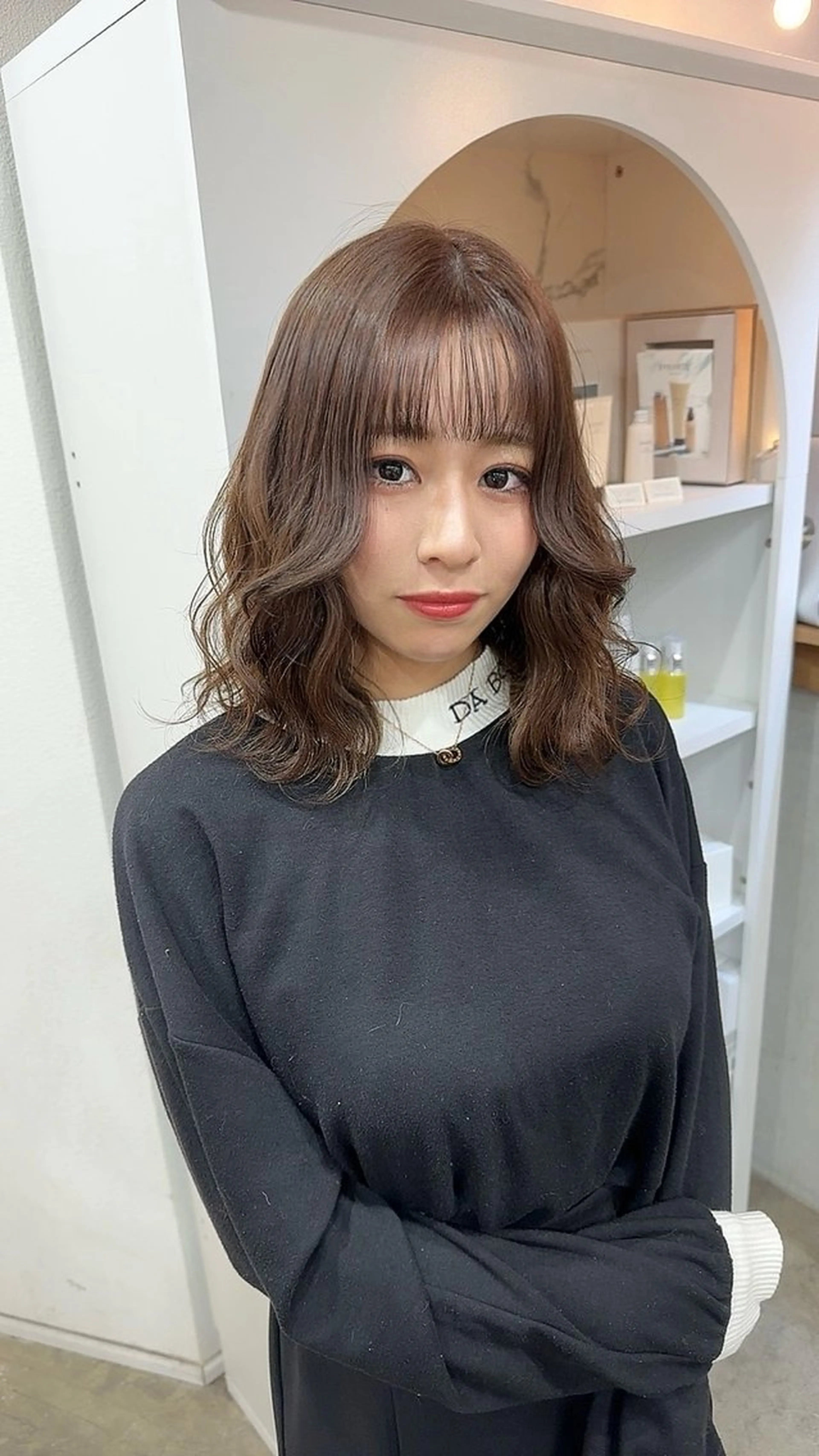 セミロング カラーモデル募集 吉原佳穂💗のヘアスタイル