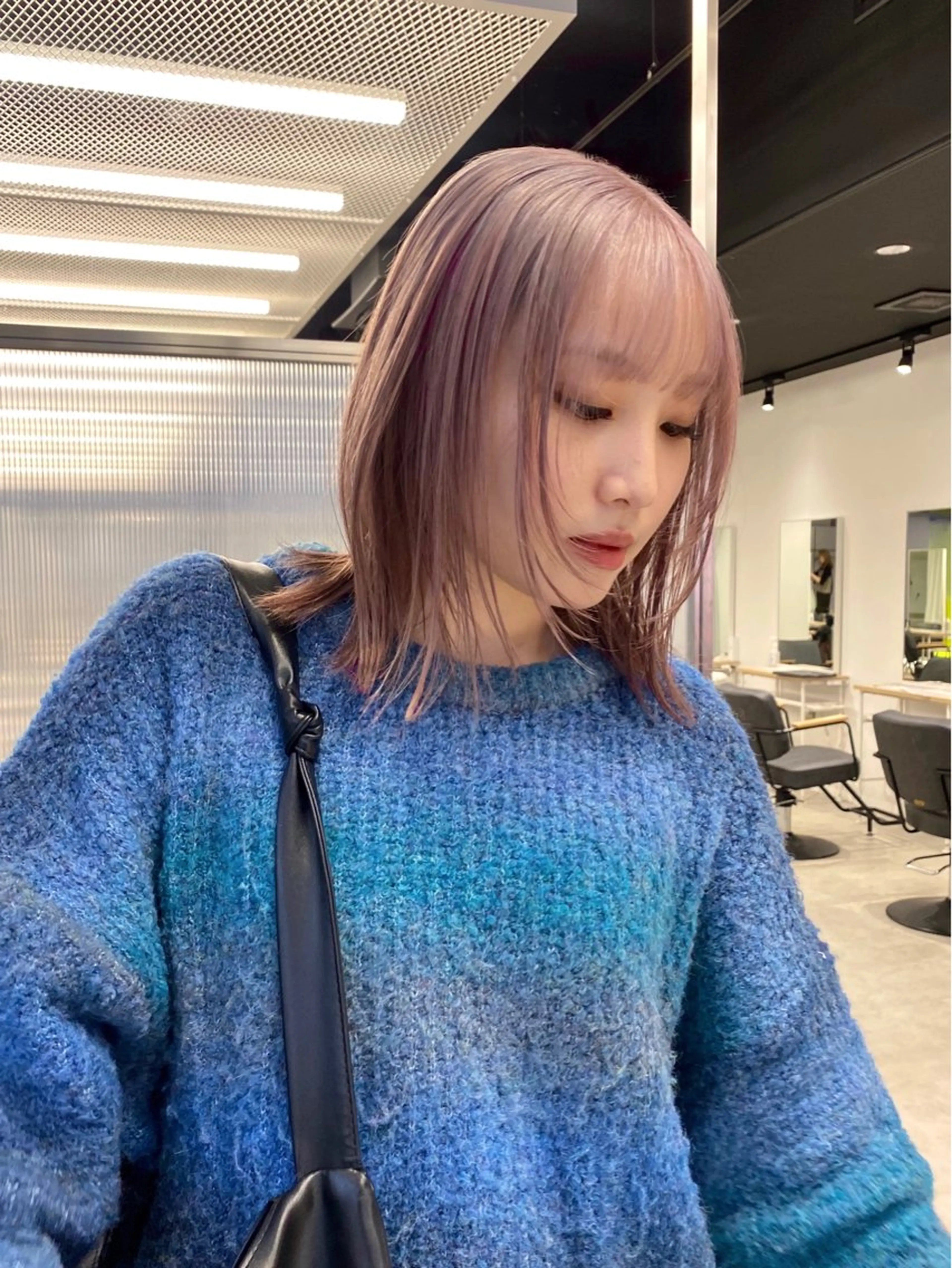 ミディアム カラー ベージュカラー ピンクカラー ピンクベージュ otoha☆カラー/ レイヤー/八王子のヘアスタイル