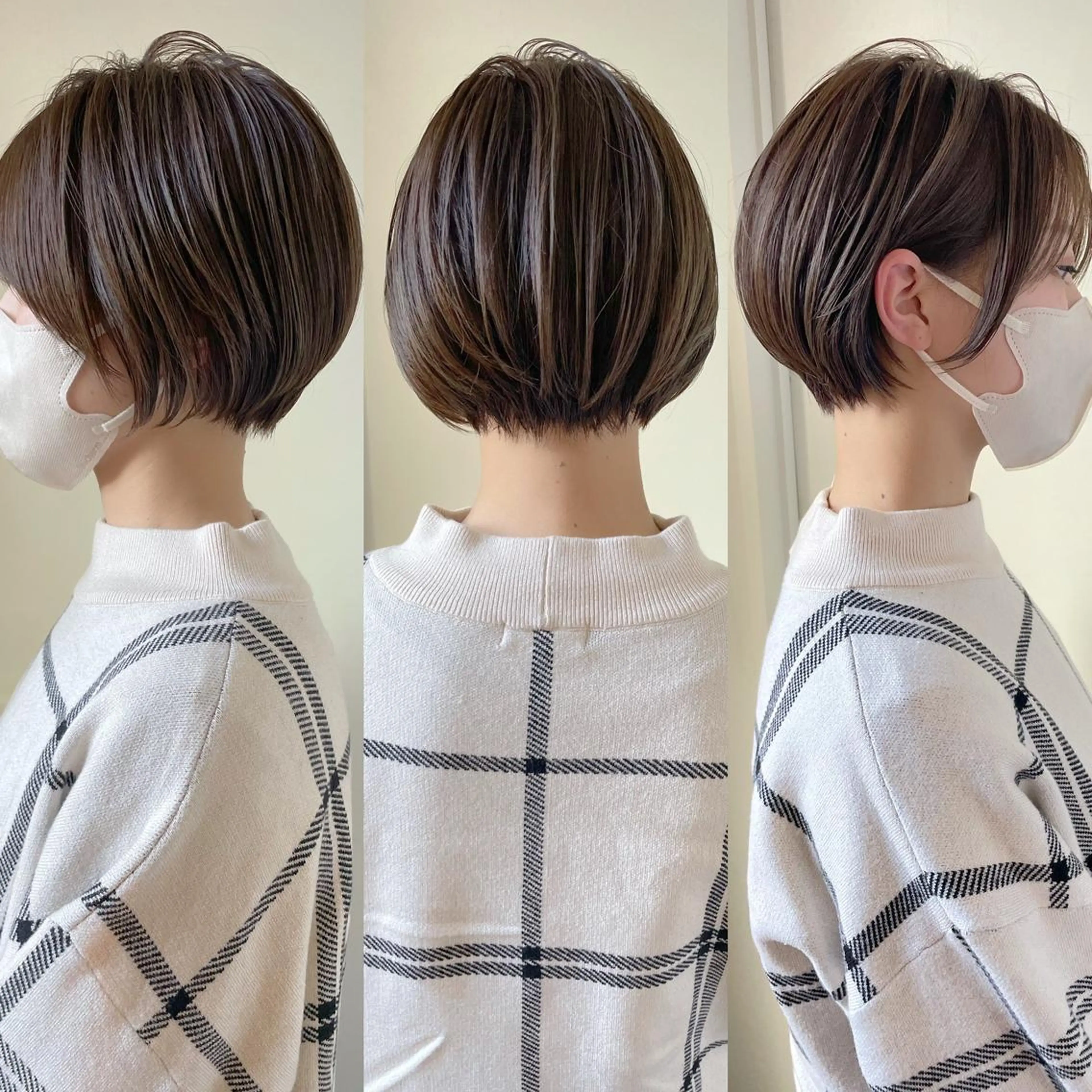 ショート カラー アッシュ ハイトーンカラー イルミナカラー インナーカラー ボブ 江上拓郎/ショート /酸性ストレートのヘアスタイル