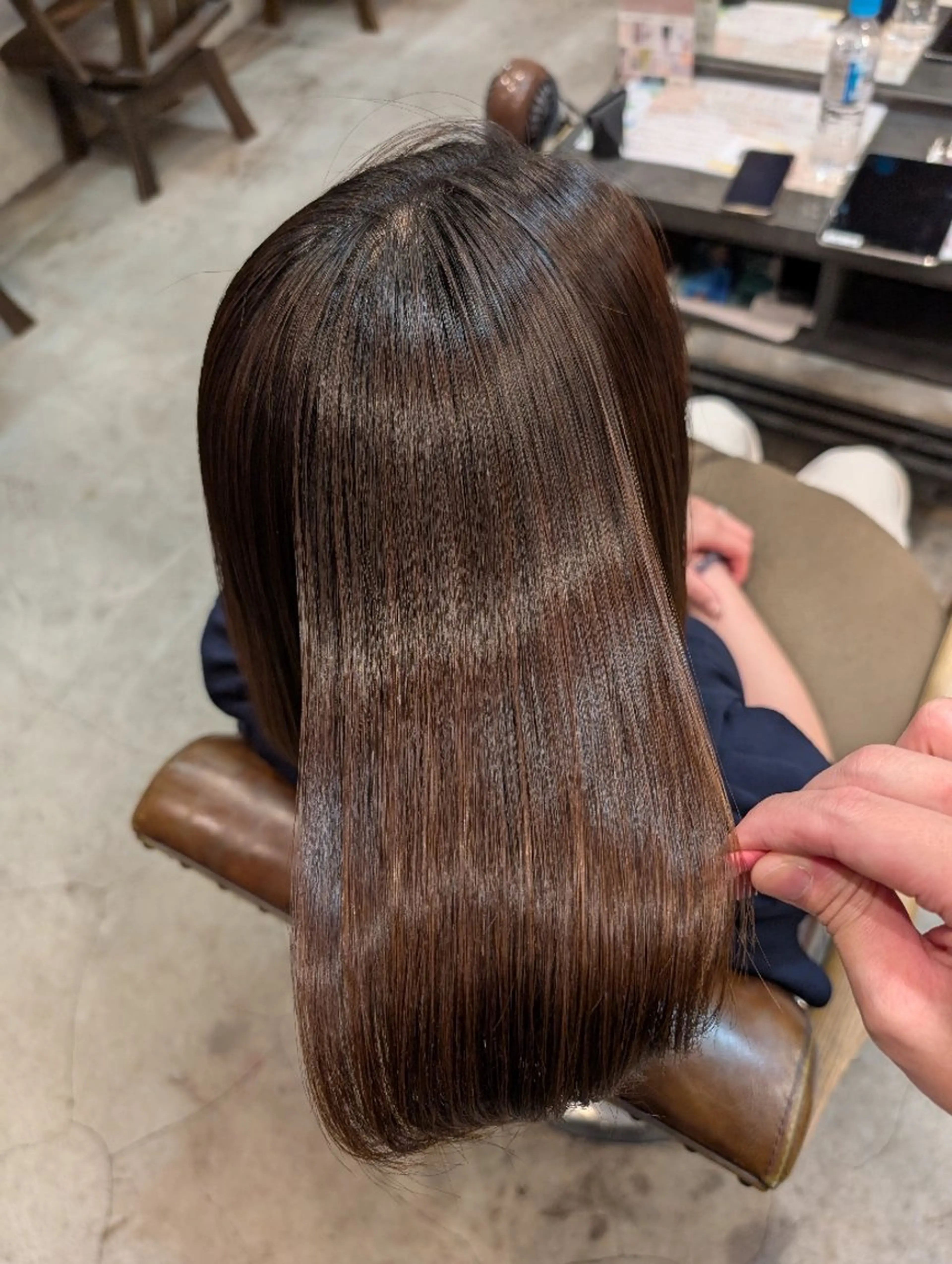 ミディアム カラー 髪質改善 トリートメント 美髪矯正/縮毛矯正/ 髪質改善/店長 山下のヘアスタイル