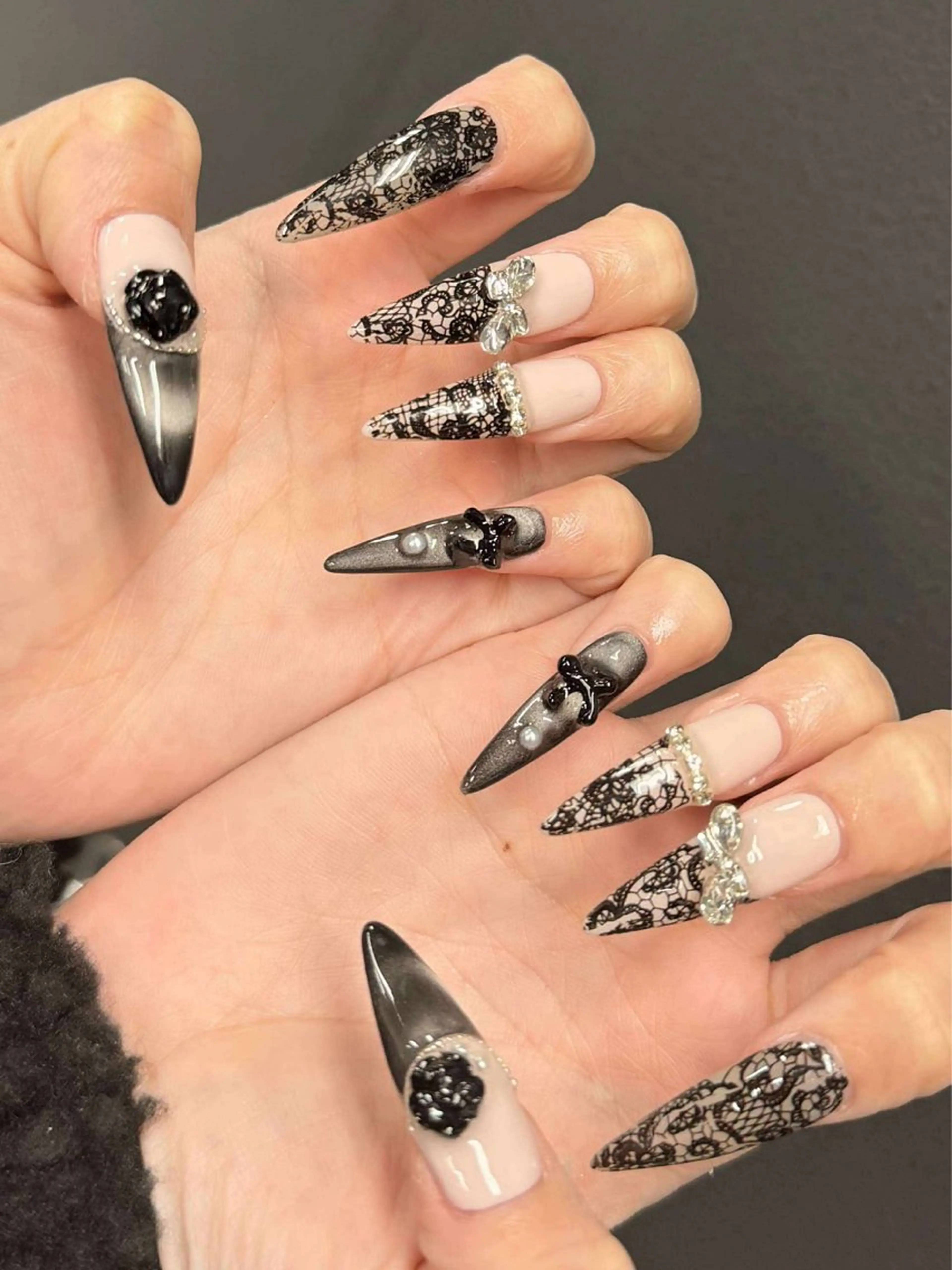 ネイル 韓国ネイル 持ち込み ニュアンスネイル ネイルチップ 冬ネイル RINN ANA.CHUOのネイルデザイン