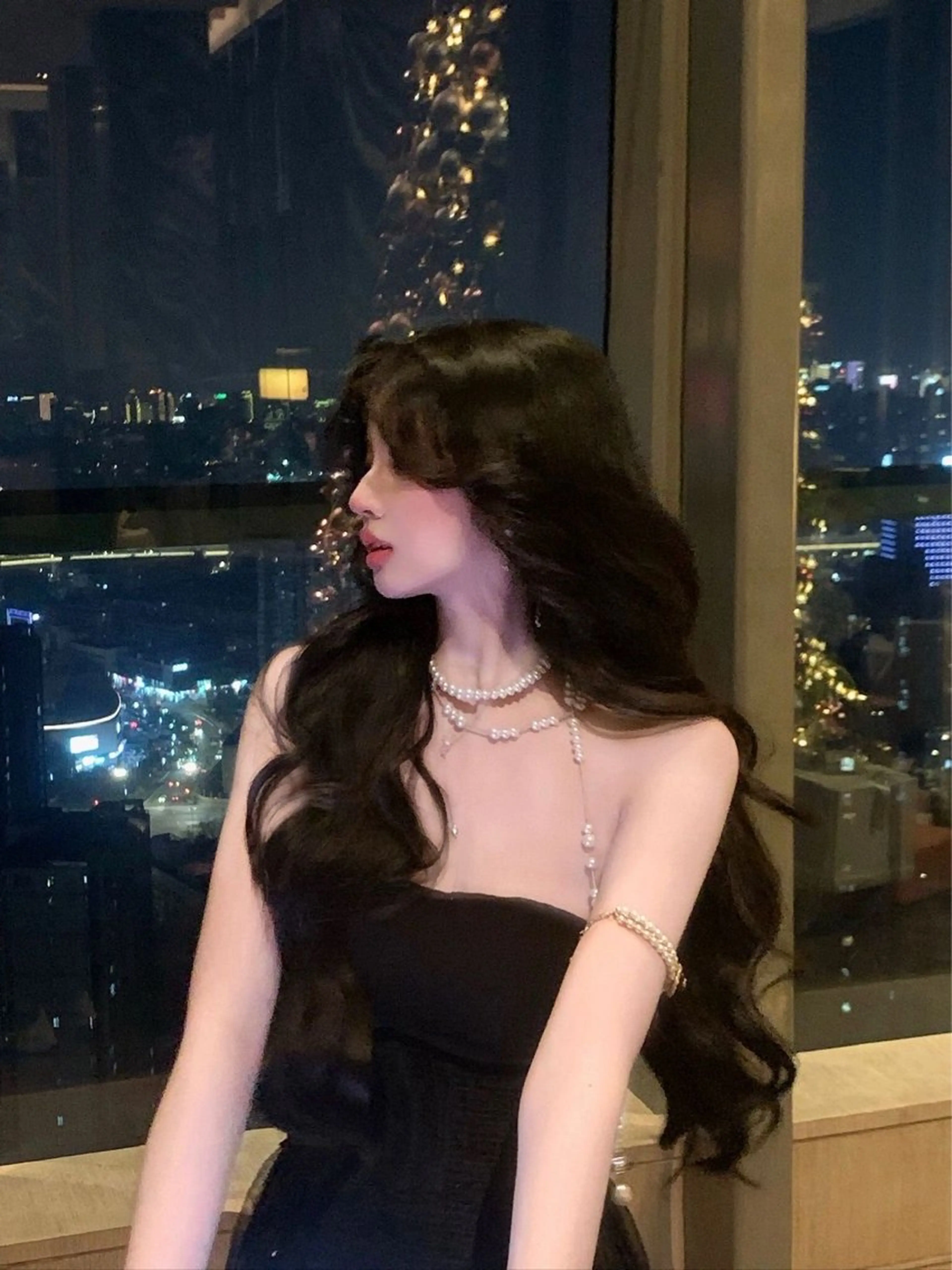 ロング カラー ヘアカラー 韓国風暗髪ヘア🤍 🫧MIREIのヘアスタイル