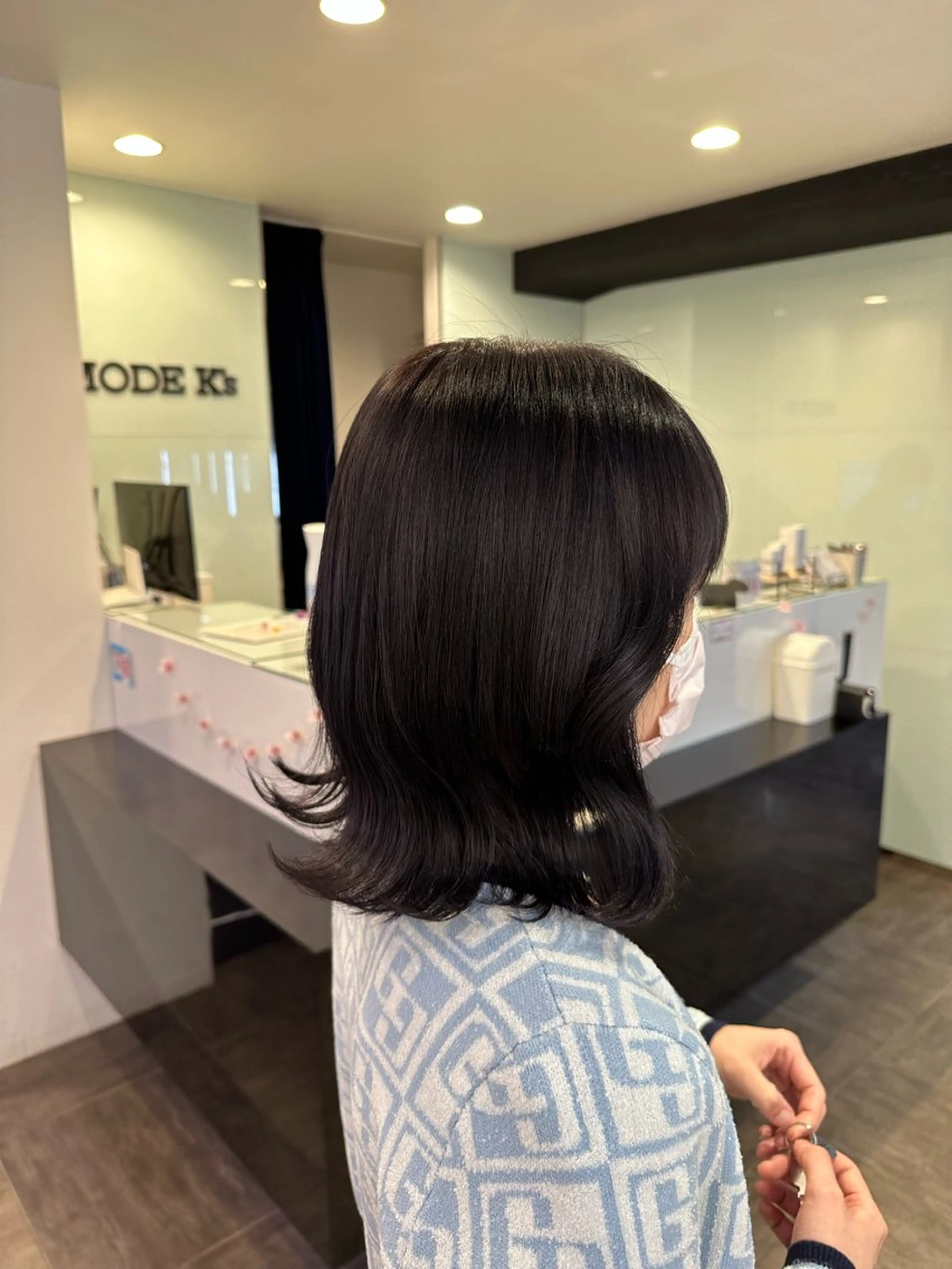 ミディアム カラー カット ヘアカラー レイヤー/艶カラー ROKUのヘアスタイル