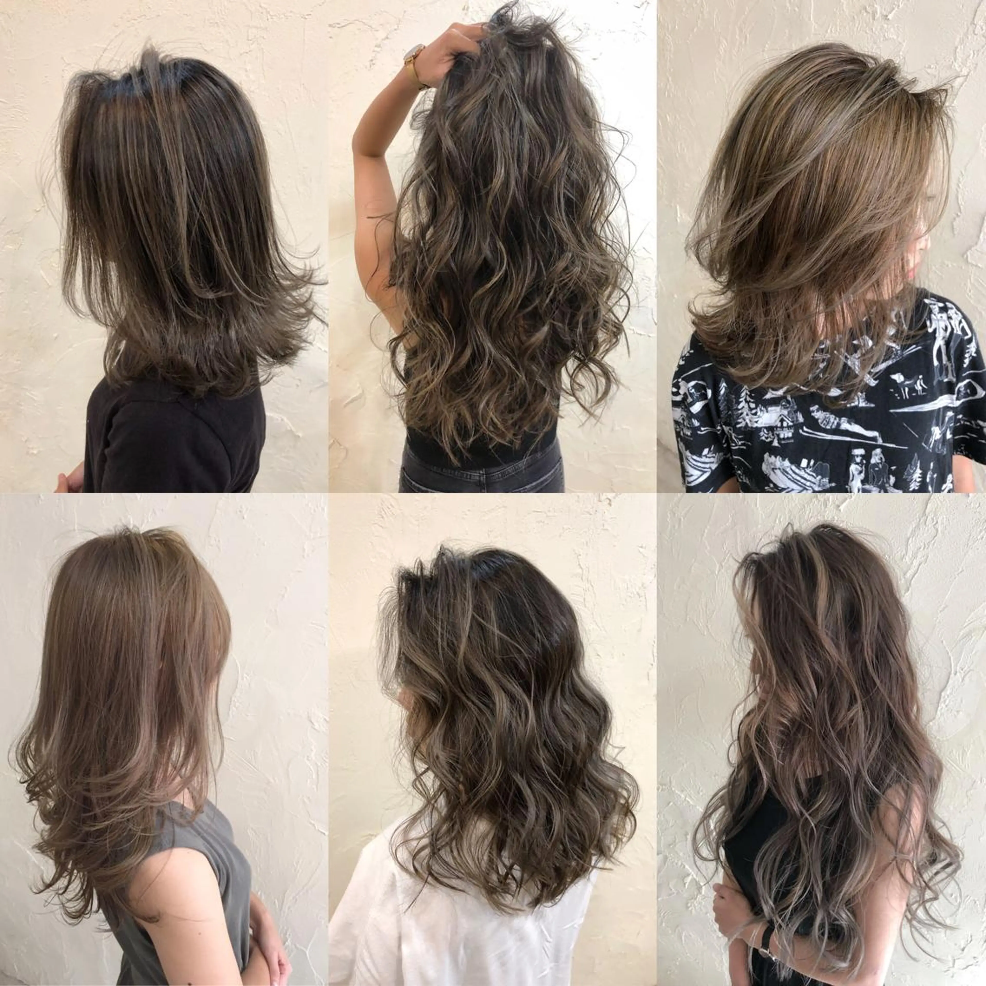 セミロング 韓国レイヤー外国人風 透明感カラー髪質改善のヘアスタイル