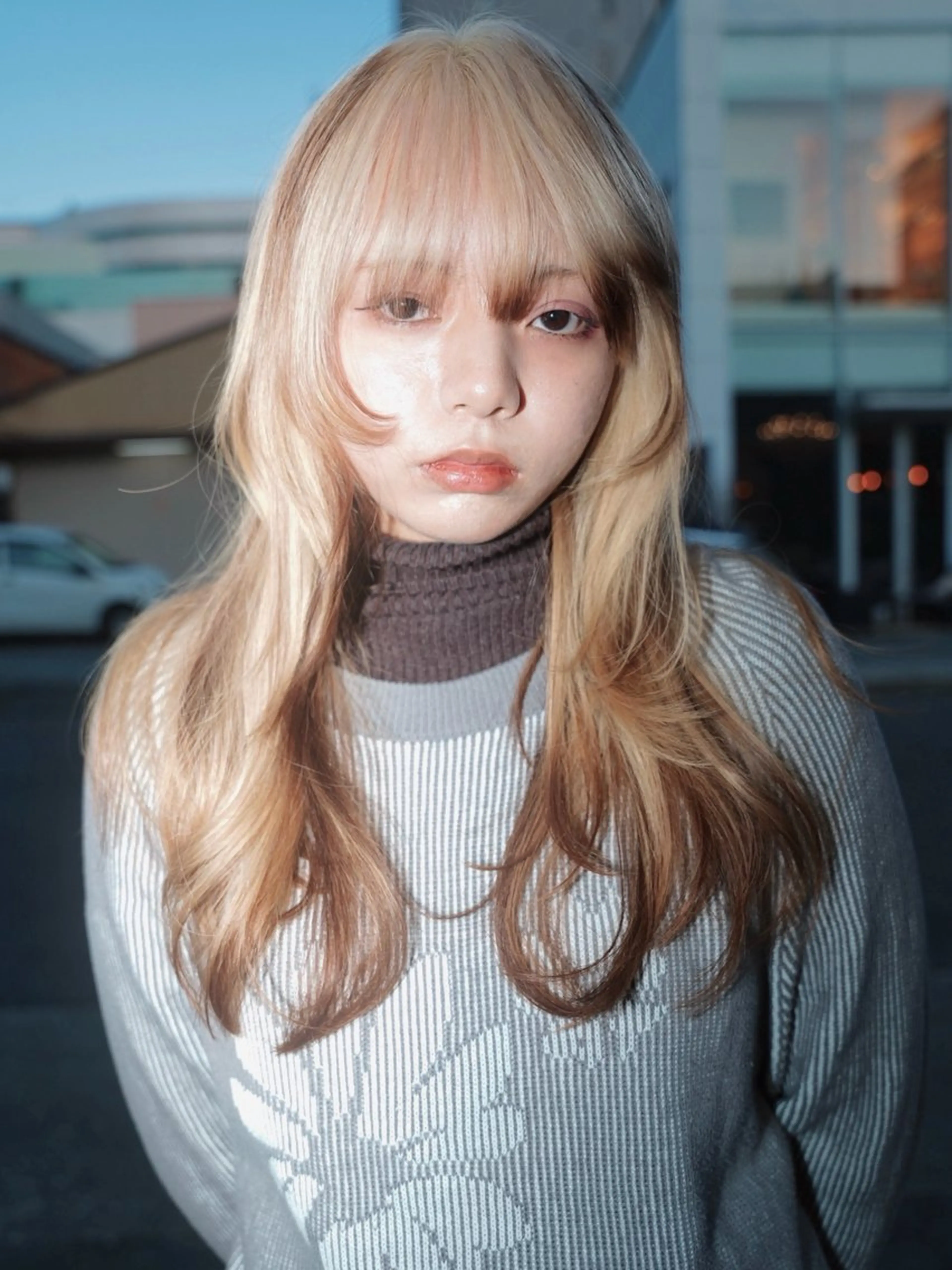 セミロング カラー デザインカラー カット ヘアカラー トリートメント デザイン/レイヤー Kaito🐩/栄のヘアスタイル