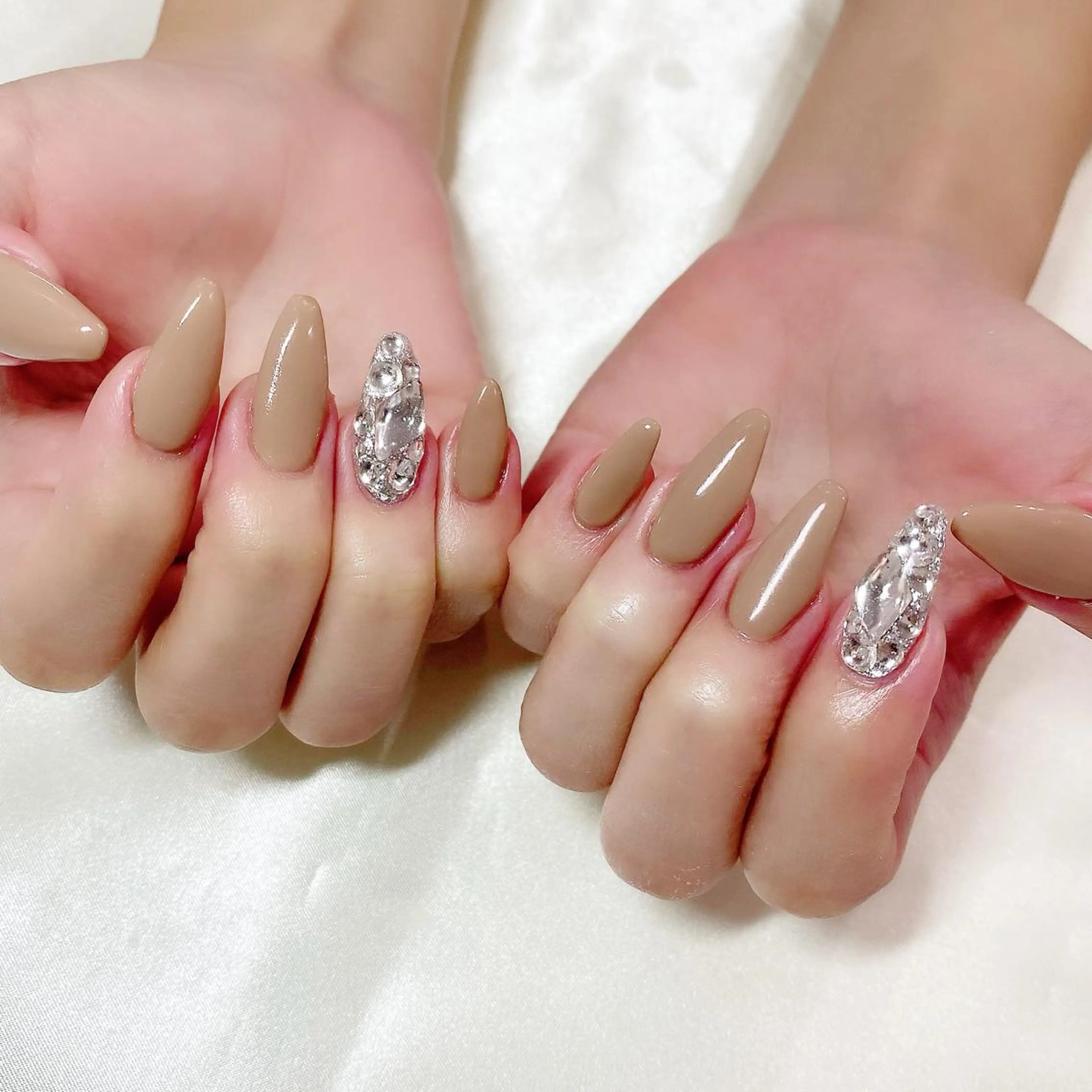 ネイル ロングネイル ワンカラーネイル 夏ネイル ハンドネイル Salon Ｋのネイルデザイン